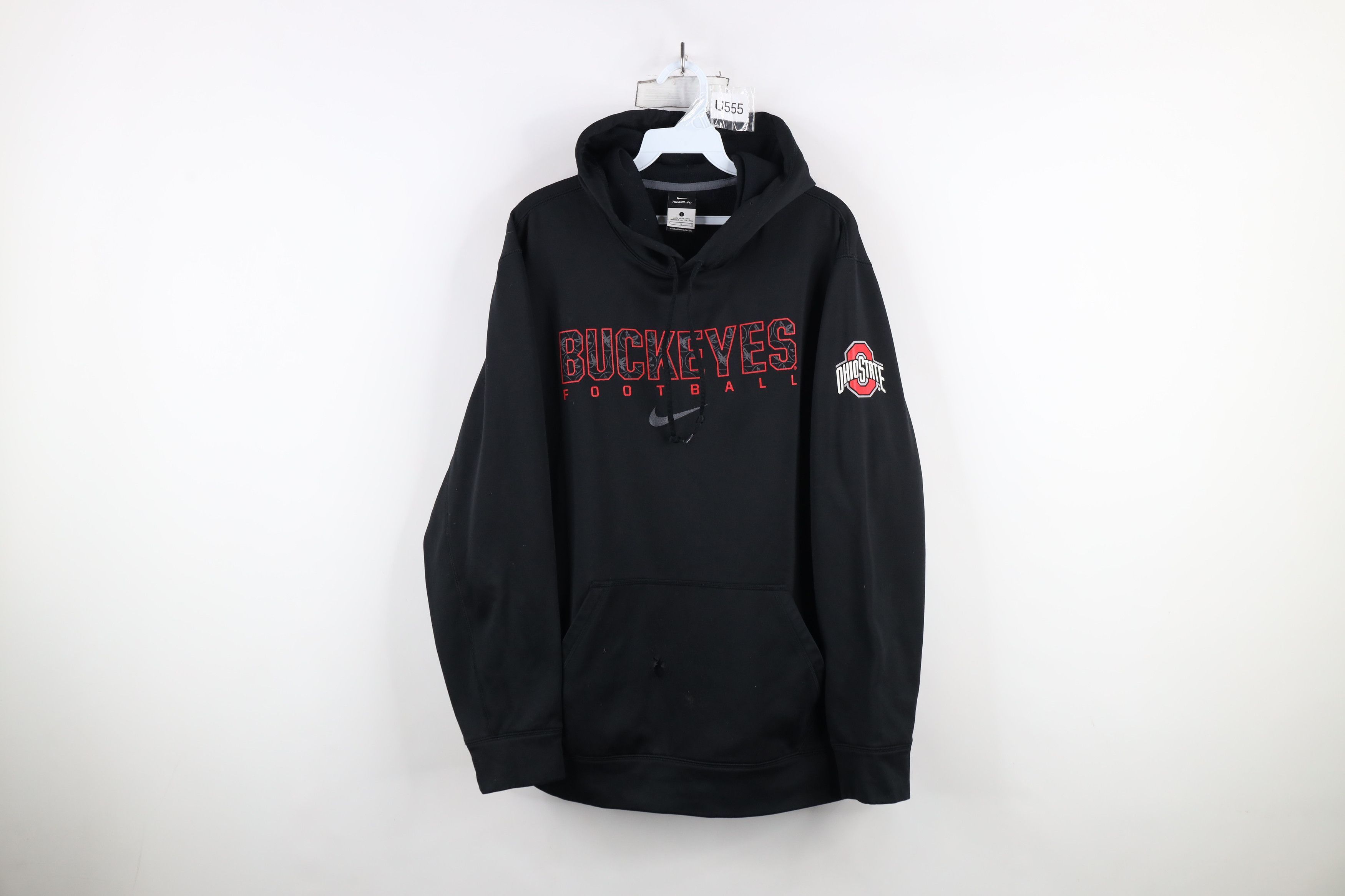 Nike × Vintage Nike Therma Fit Ohio State University Football Hoodie Size US L / EU 52-54 / 3 - 1 Thumbnail