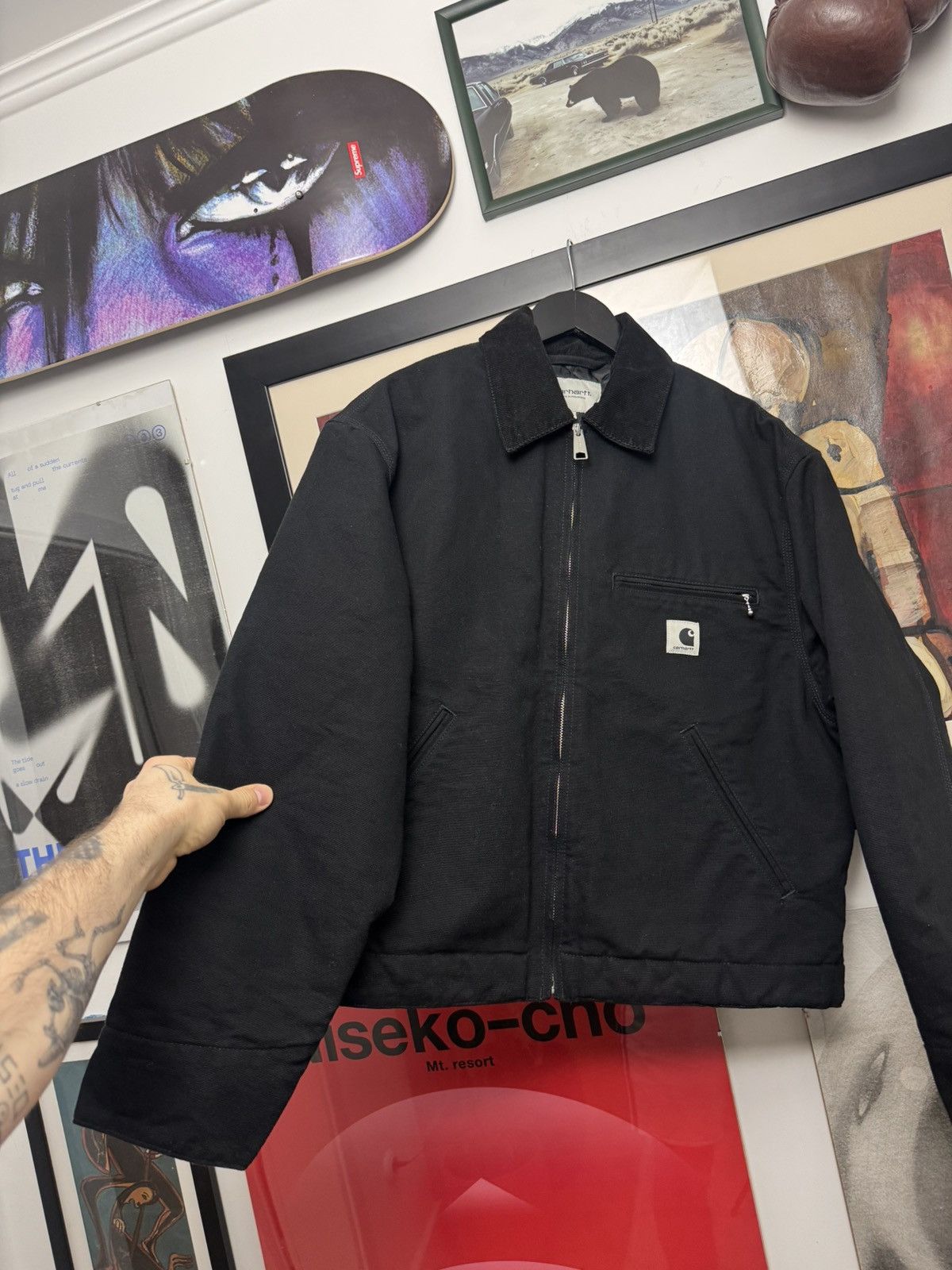 Carhartt Carhartt Detroit Jacket Black Boxy Fit Workwear Oversize Y2k Size US M / EU 48-50 / 2 - 2 Thumbnail