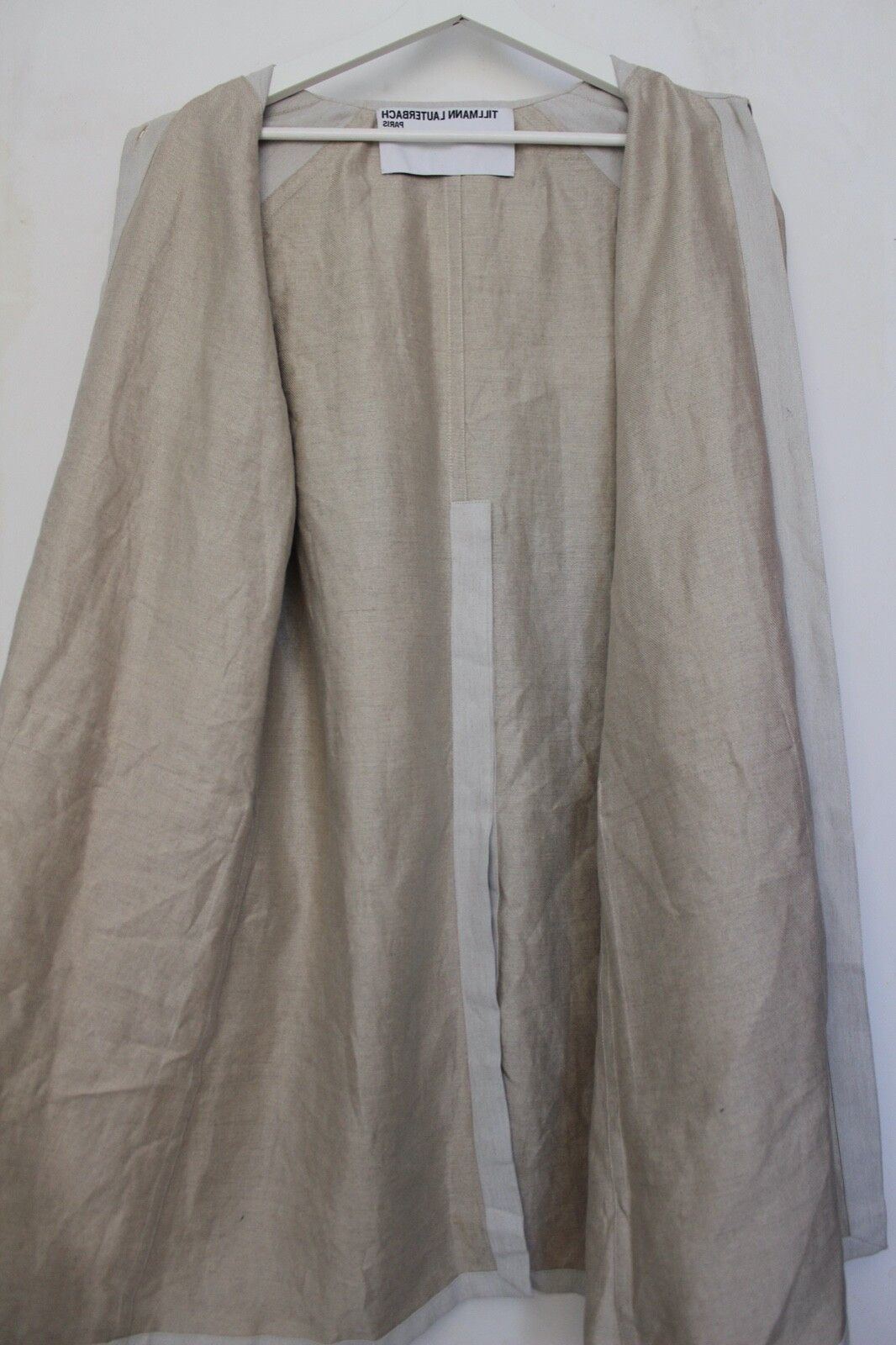 Tillmann Lauterbach Tillmann Lauterbach Designer Linen Trench Button Up Coat Size S / US 4 / IT 40 - 16 Thumbnail