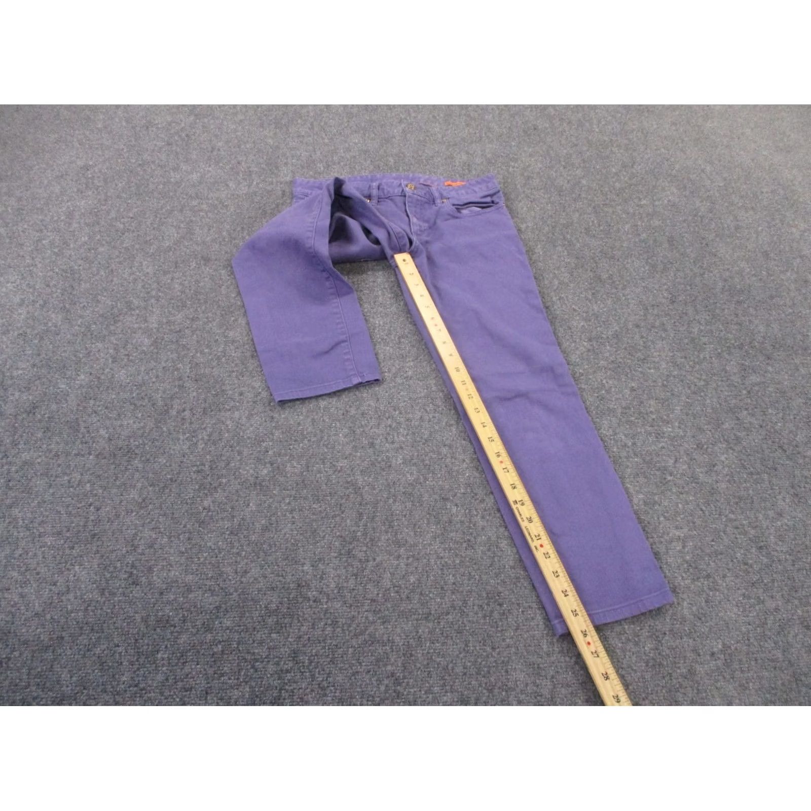 Tory Burch Tory Burch Jeans Womens 27 Purple Alexa Cropped Skinny Casual Classic Preppy Jeans Size 27" / US 4 / IT 40 - 3 Thumbnail