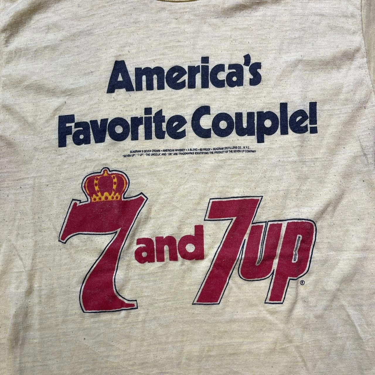 Designer 1970s 7 and 7up America’s Favorite Couple! Promo Tee Size US S / EU 44-46 / 1 - 3 Thumbnail