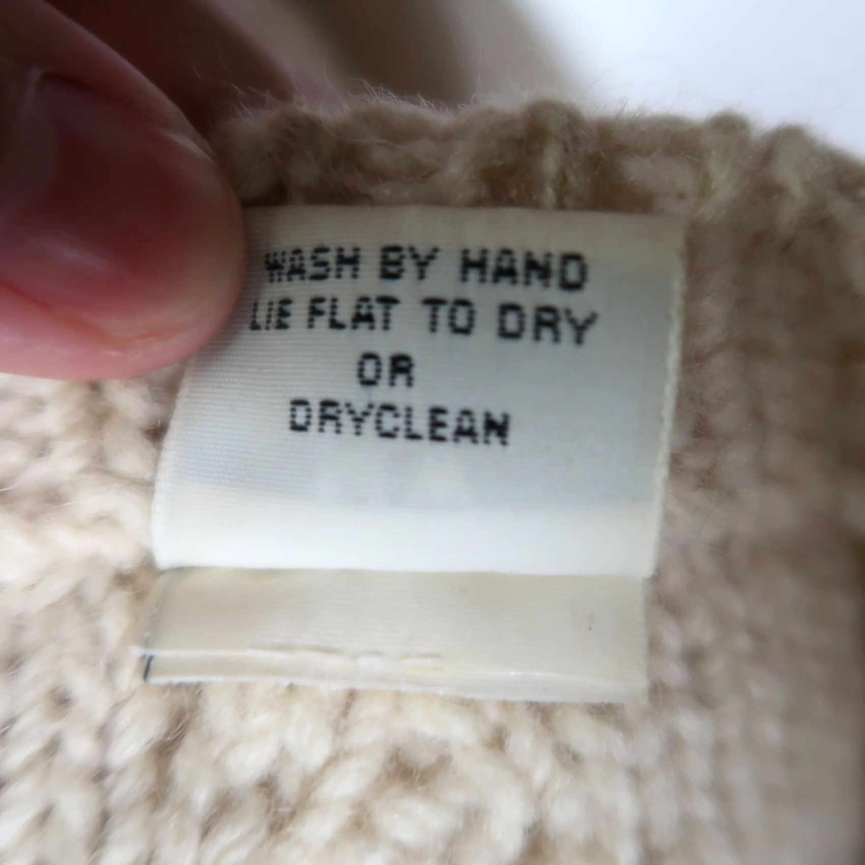 Vintage VINTAGE New Zealand Handknits Fisherman Sweater L Cream Wool Cable Knit Women Size L / US 10 / IT 46 - 6 Thumbnail