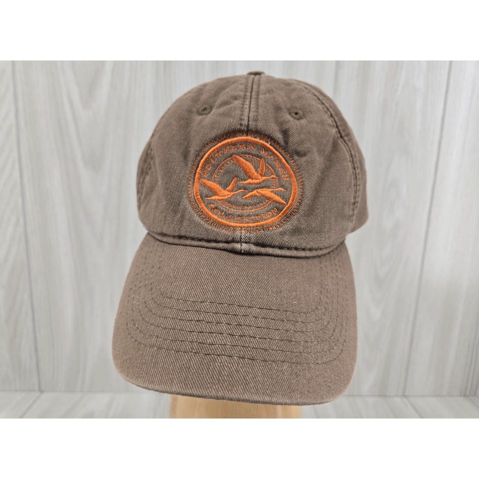 Vintage Southern Marsh Hat Baseball Cap Adjustable Mens Brown Cotton Twill Dad Hat Size ONE SIZE - 3 Thumbnail