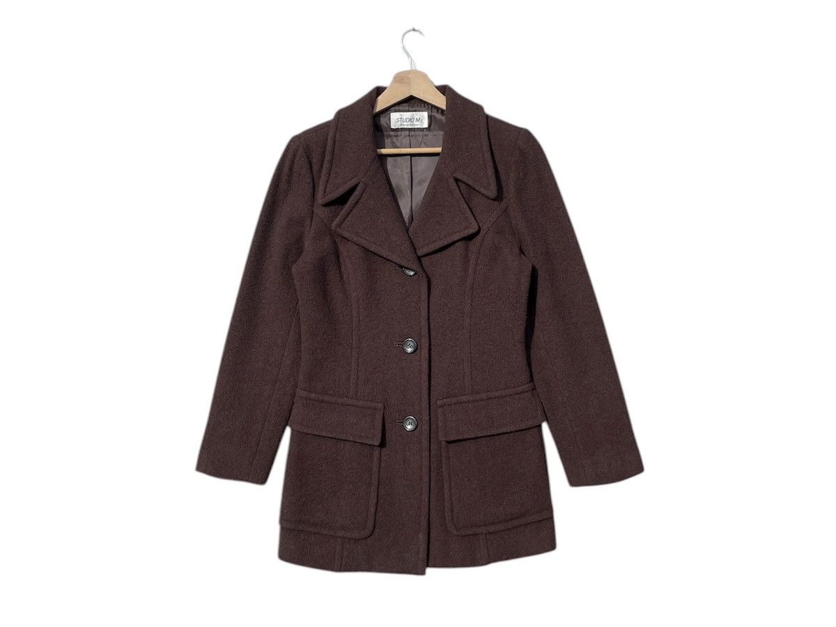 Japanese Brand 🔥Accept Binding Offer🔥 Studio M2 Wool Peacoat Jacket Size S / US 4 / IT 40 - 1 Thumbnail