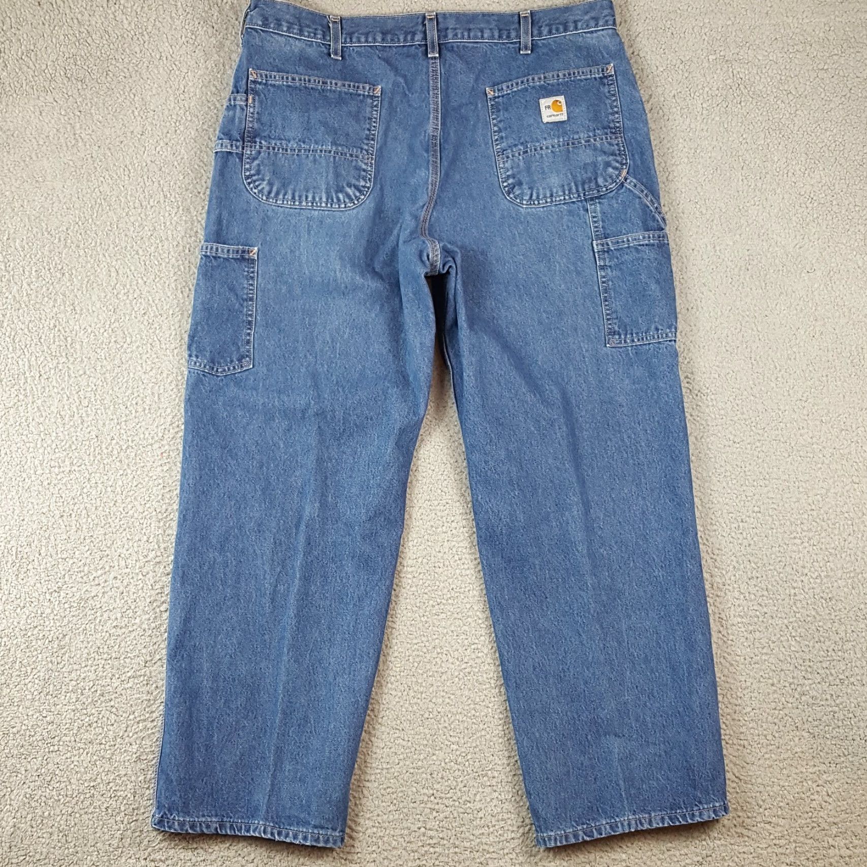 Carhartt VINTAGE Carhartt Flame-Resistant NFPA 2112 Men's Jeans 38x30 Denim Blue Workwear 90s 00s Rock Y2K Size US 38 / EU 54 - 7 Thumbnail