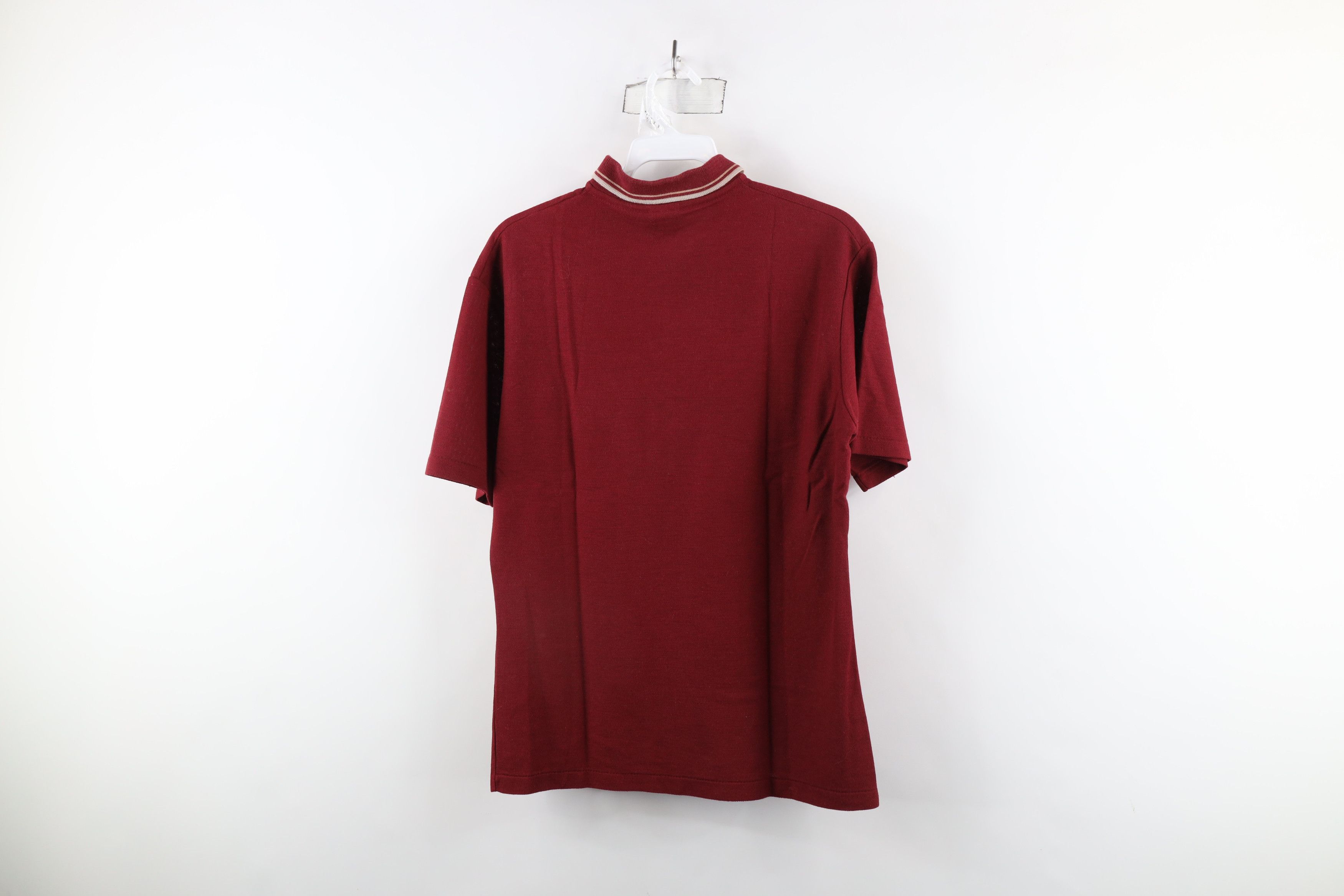 Vintage Vintage 70s Streetwear Knit Short Sleeve Polo Shirt Red USA Size US M / EU 48-50 / 2 - 9 Thumbnail