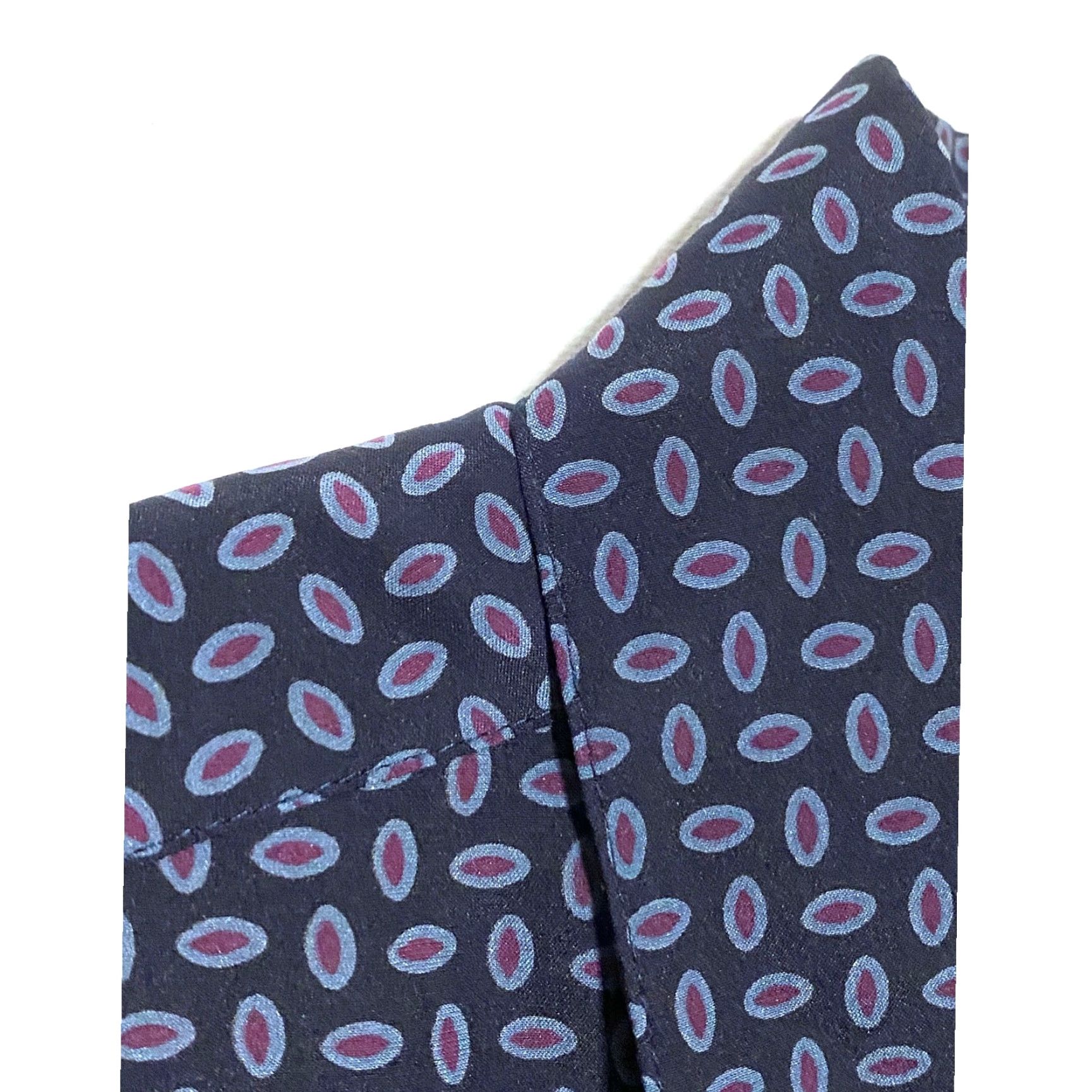 Theory Theory Toby Silk Geometric Button Dress Shirt Mens L Stretch Professional Career Size 42R - 4 Thumbnail