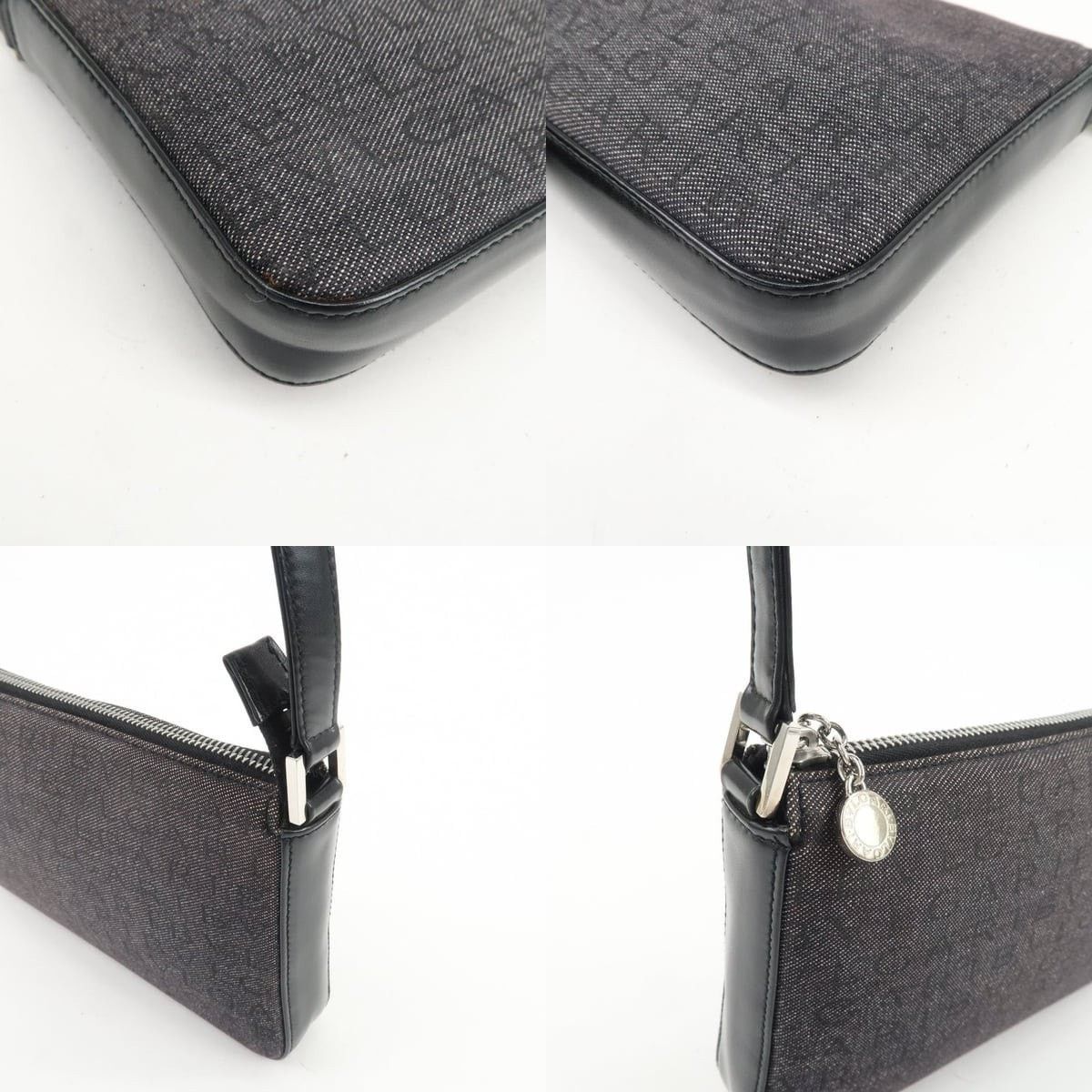 Bvlgari Bvlgari Logo Mania Canvas & Leather Shoulder Bag Black Size ONE SIZE - 5 Thumbnail