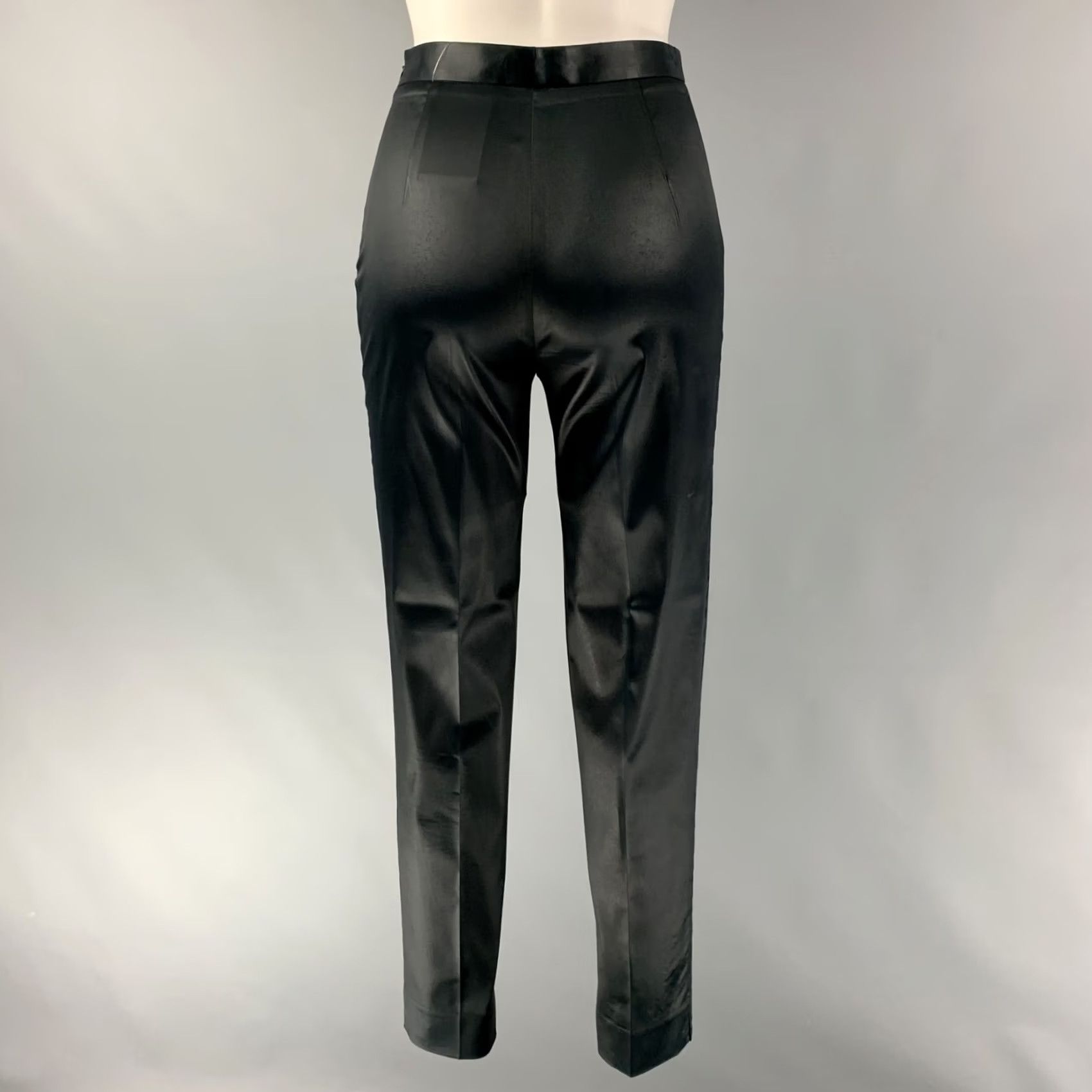 Balmain BALMAIN Black Acetate Blend Casual Pants, Size 4, Women, Adult, Solid, Stretch, Regular, IT 40, 29.5 Inseam Size 27" / US 4 / IT 40 - 2 Thumbnail