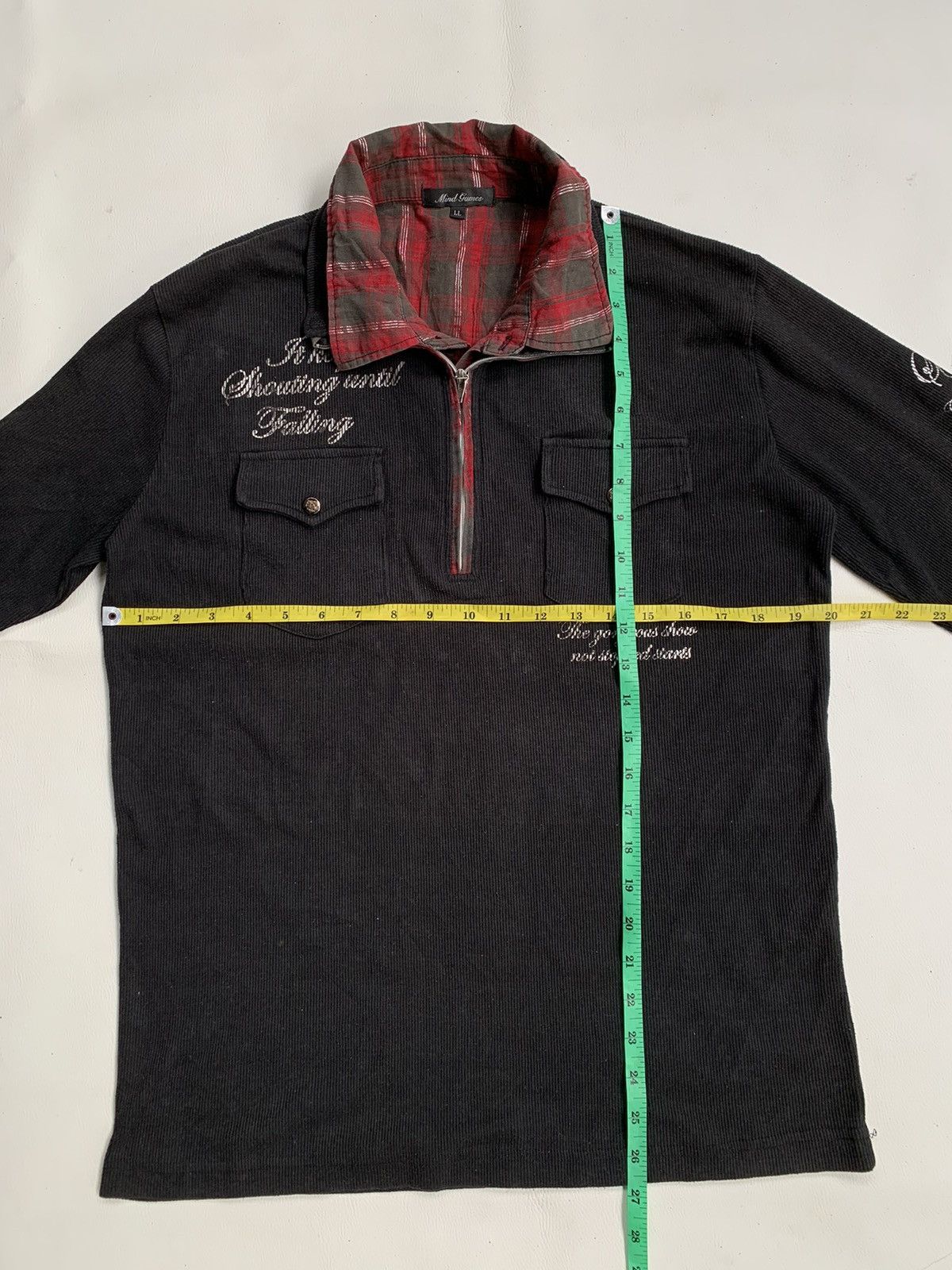 In The Attic Japanese Mind games Poem Mesh Shirt lgb styled Size US L / EU 52-54 / 3 - 10 Thumbnail