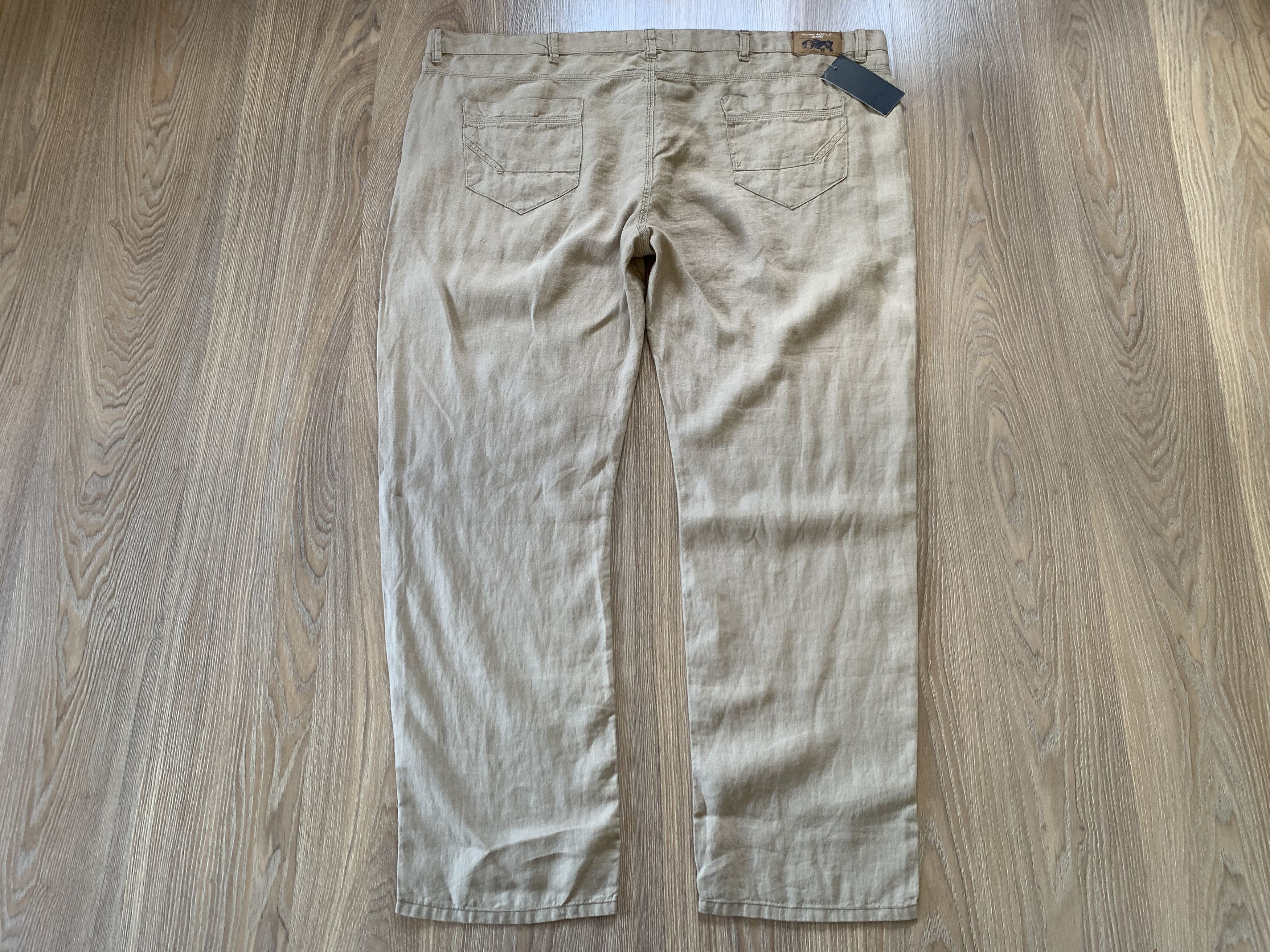 Designer Ramon Miele Mens Big Size Casual Linen Pants Trousers Size US 44 / EU 60 - 2 Thumbnail