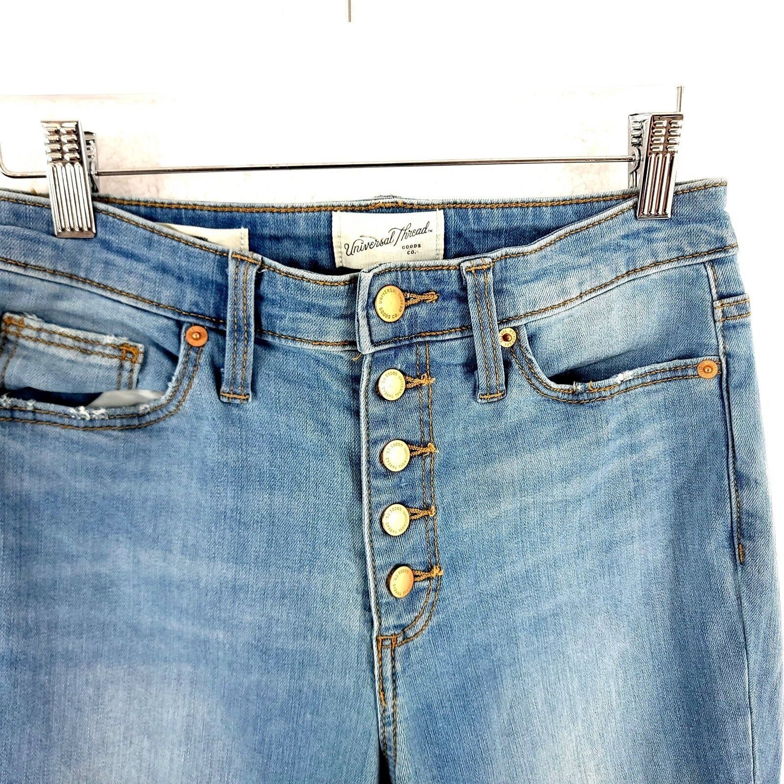 Designer Universal Thread Goods Co. Blue Jeans 6/28R Candiani Denim H Size 28" / US 6 / IT 42 - 3 Thumbnail