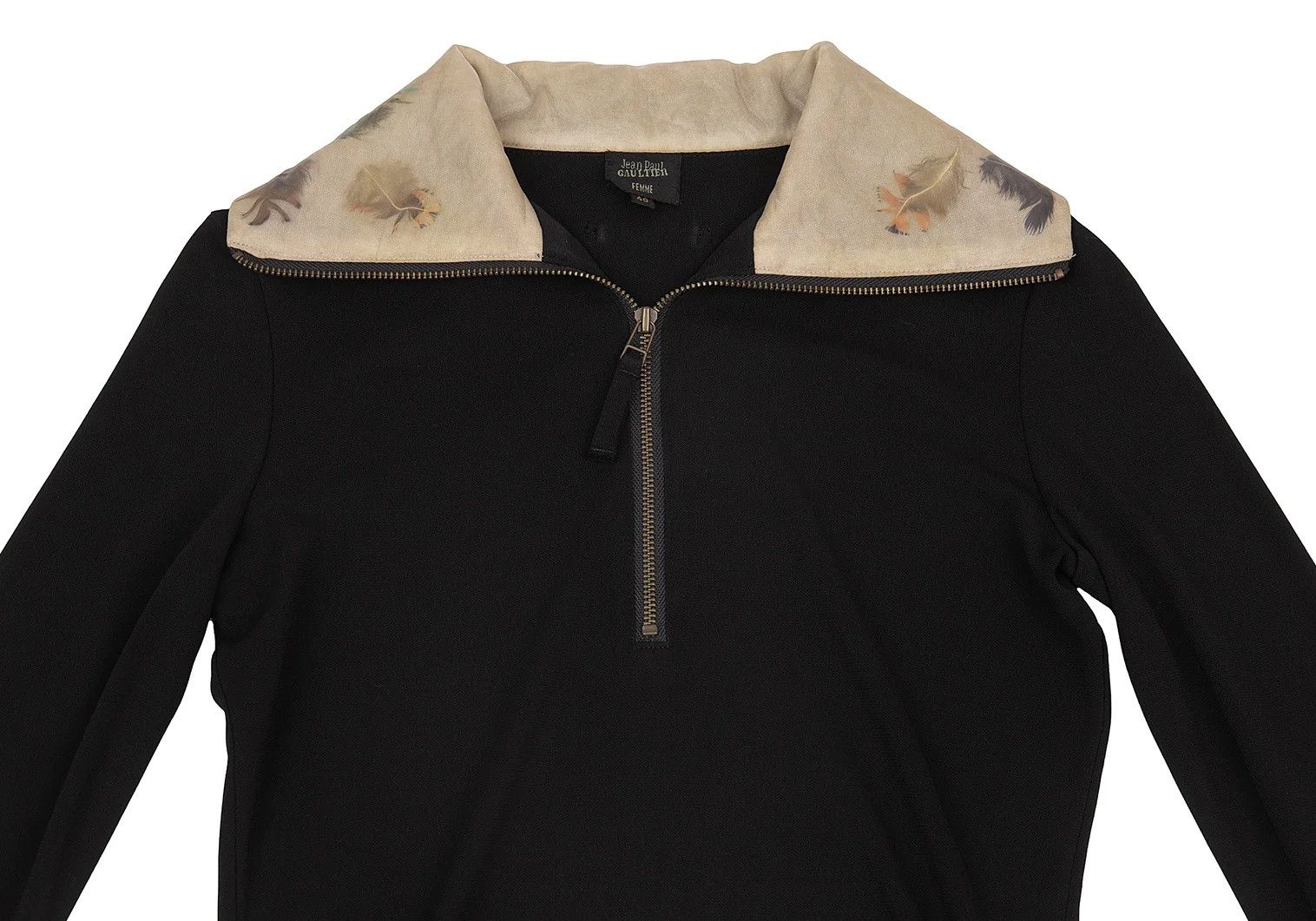 Jean Paul Gaultier Feather Design Setup in Black with Jacket and Skirt Size US XL / EU 56 / 4 - 4 Thumbnail