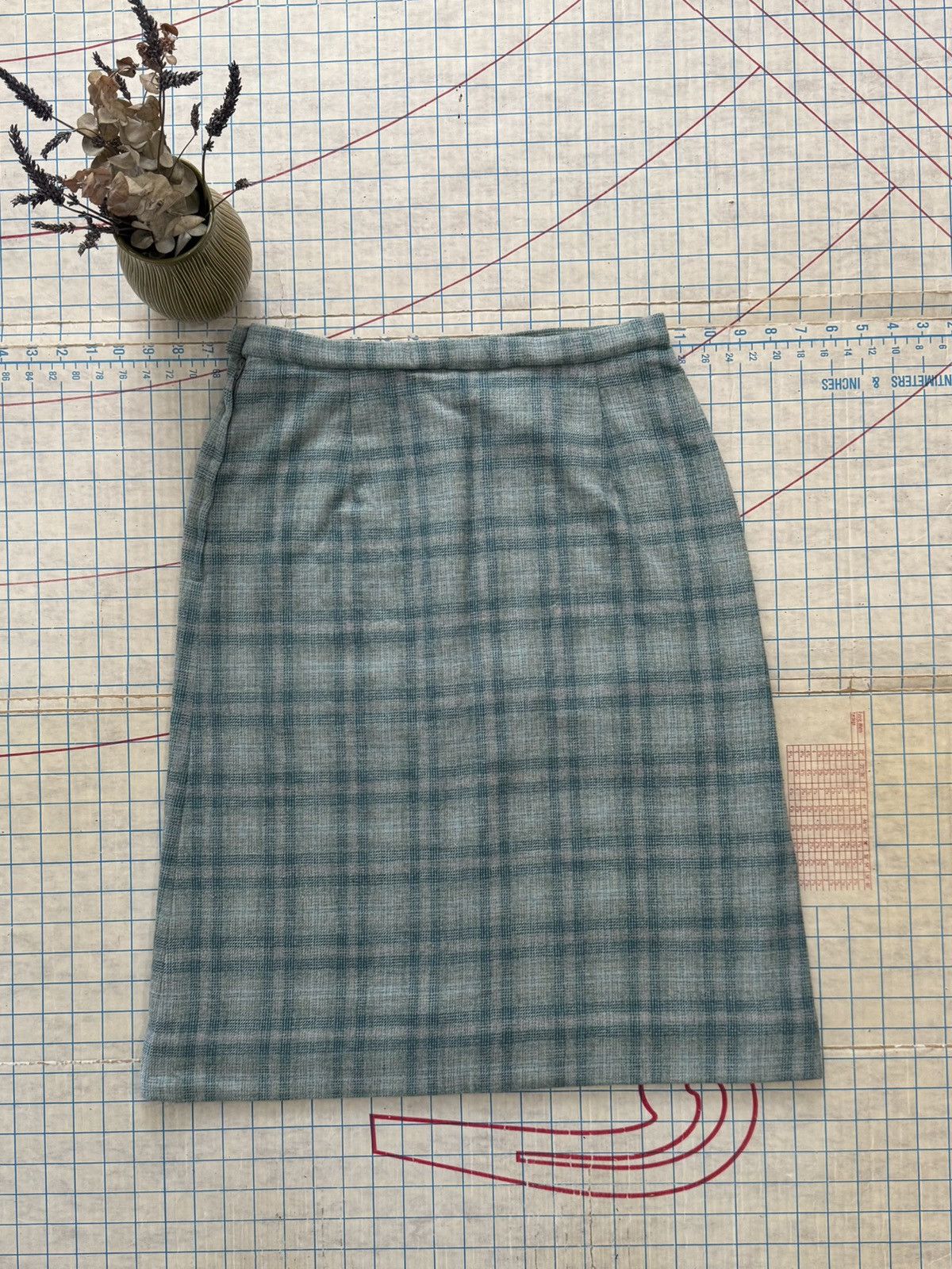 Pendleton × Vintage Vintage Pendleton Wool Plaid Skirt Made in USA Blue Size 28" / US 6 / IT 42 - 11 Thumbnail