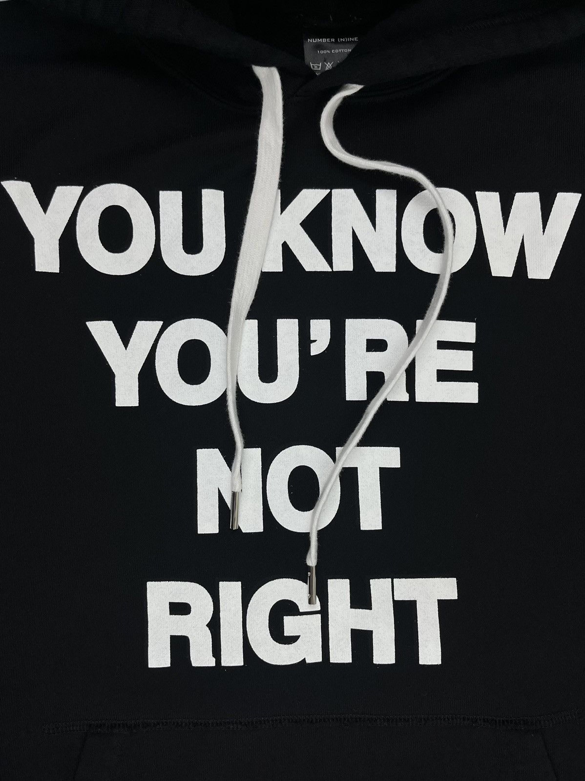 Number (N)ine FW15 Number (N)ine You Know You’re Not Right Hoodie Size US S / EU 44-46 / 1 - 2 Thumbnail