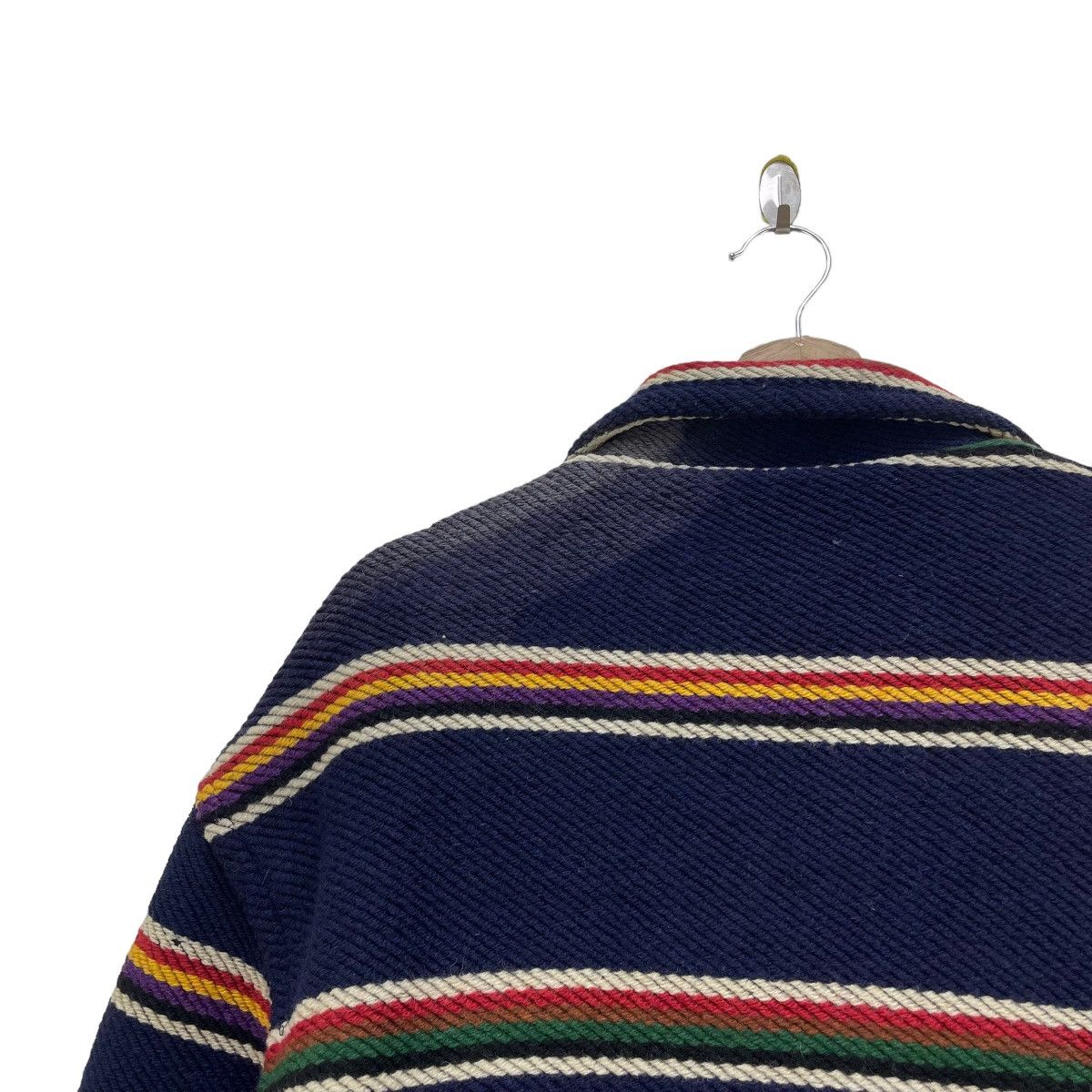 Aran Isles Knitwear × Homespun Knitwear × Vintage Cocoa Inc Ltd Stripe Knit Jacket Made In Italy Size US L / EU 52-54 / 3 - 5 Thumbnail