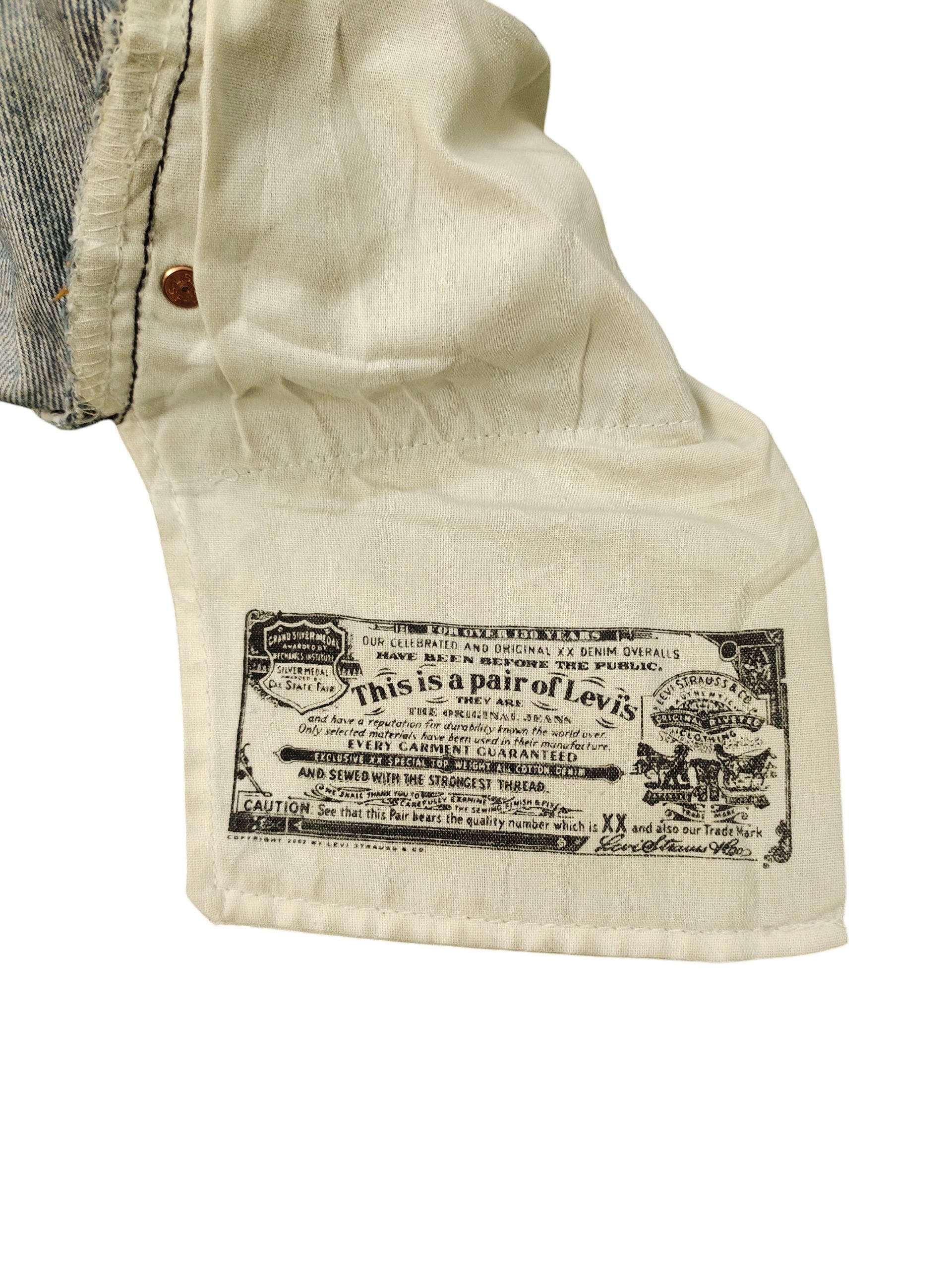 Levi's Vintage Levis 501XX Clawmark Distress Faded Denim Jeans Size US 34 / EU 50 - 15 Thumbnail