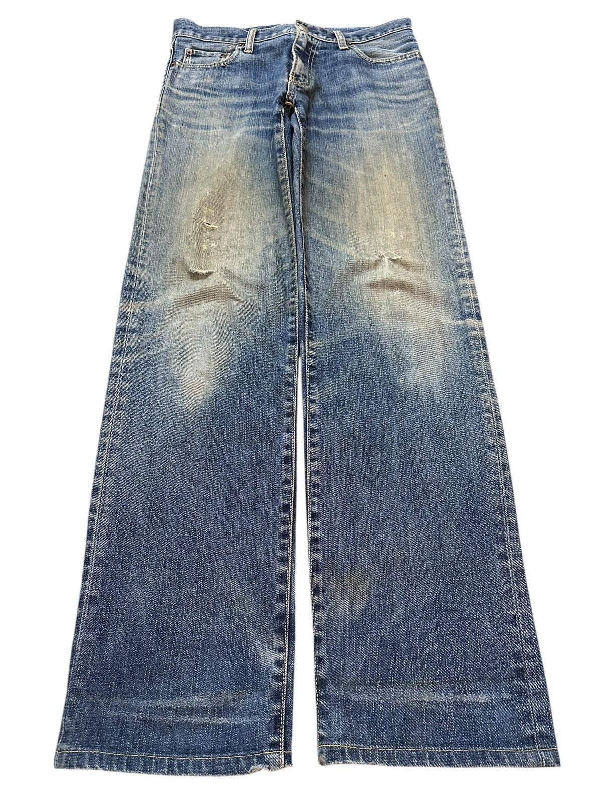 Uniqlo Vintage Japanese Uniqlo Mud Faded Wash Distress Style Jeans Size US 31 - 1 Thumbnail