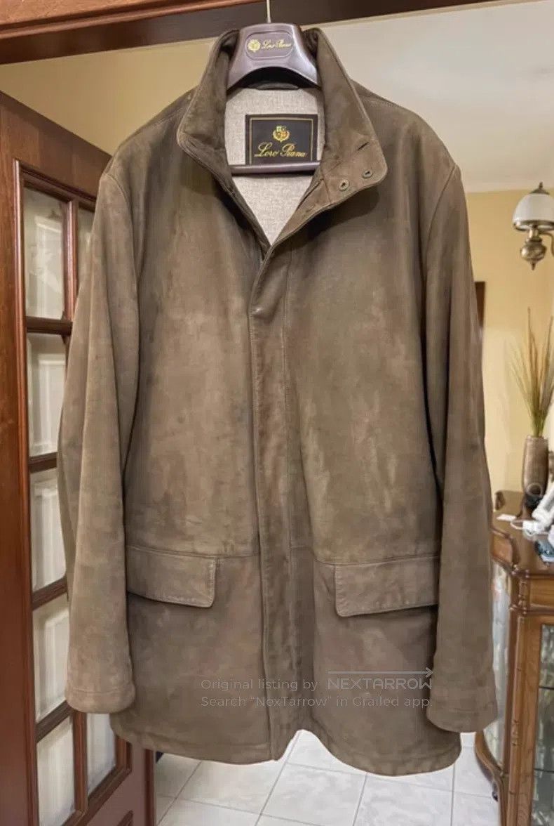 Loro Piana Loro Piana Leather Coat (Fur Lined with Pure Cashmere) Size US XL / EU 56 / 4 - 1 Thumbnail