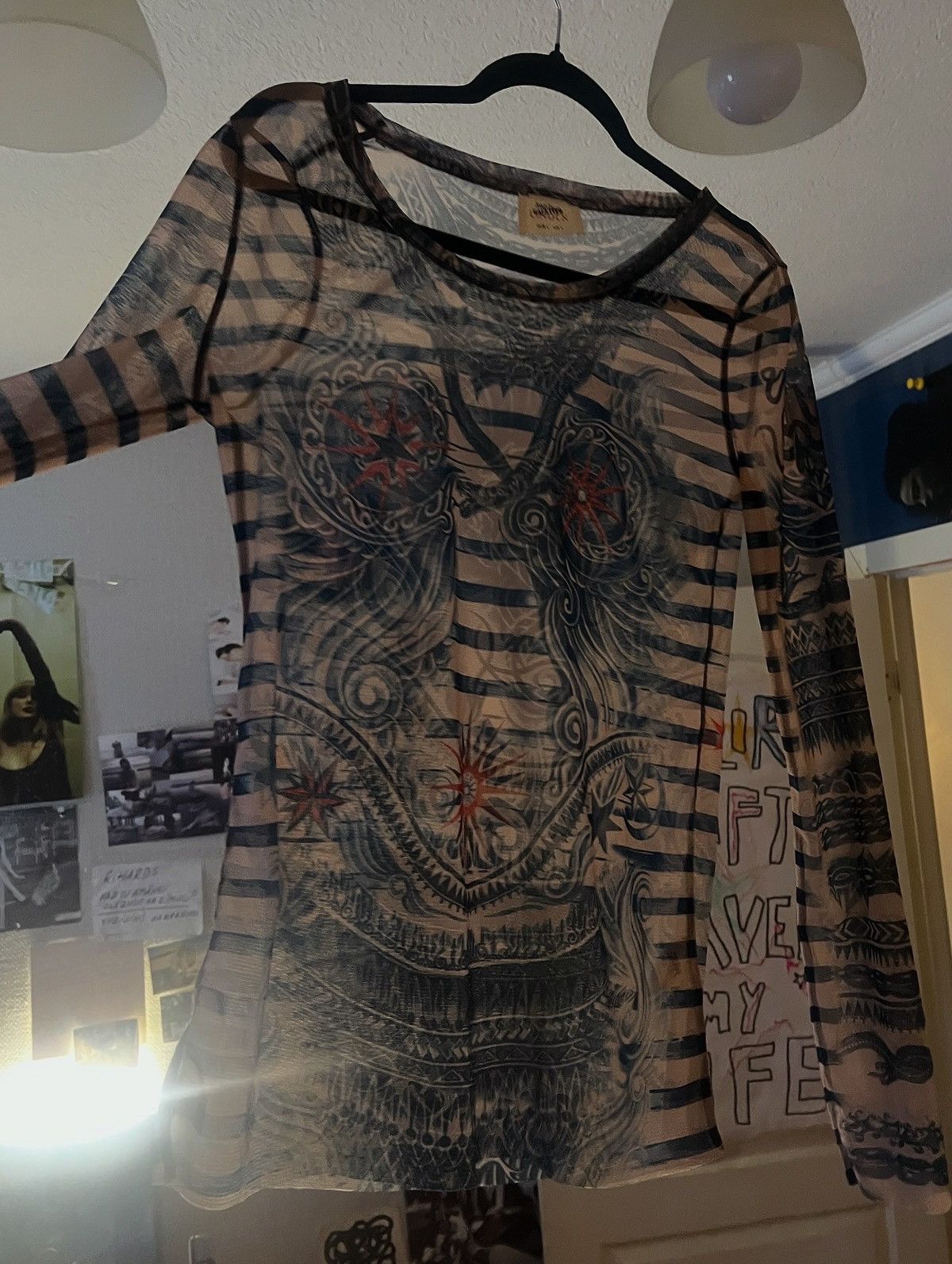 Jean Paul Gaultier Jean Paul Gaultier × Lindex Tattoo Mesh Longsleeve Size S / US 4 / IT 40 - 5 Thumbnail