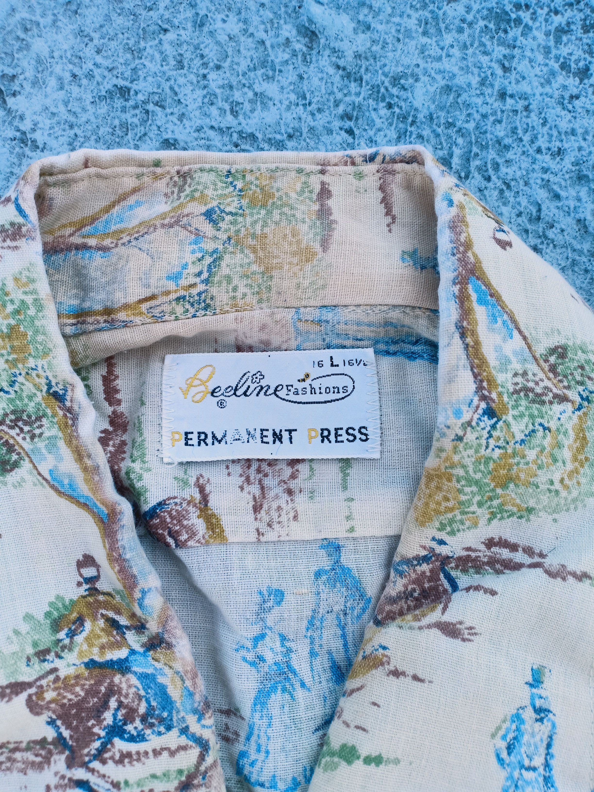 Vintage Vintage Beeline PERMANENT PRESS fullprint shirt Size US L / EU 52-54 / 3 - 4 Thumbnail
