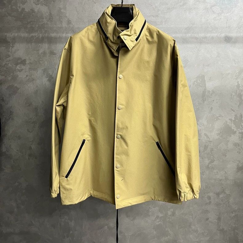 Balenciaga Beige Hooded Logo Print Jacket-2506