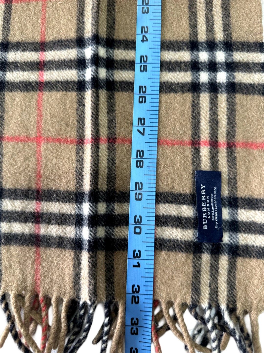 Burberry Burberrys Classic Check Beige 100% Cashmere Unisex Scarf Size ONE SIZE - 7 Thumbnail