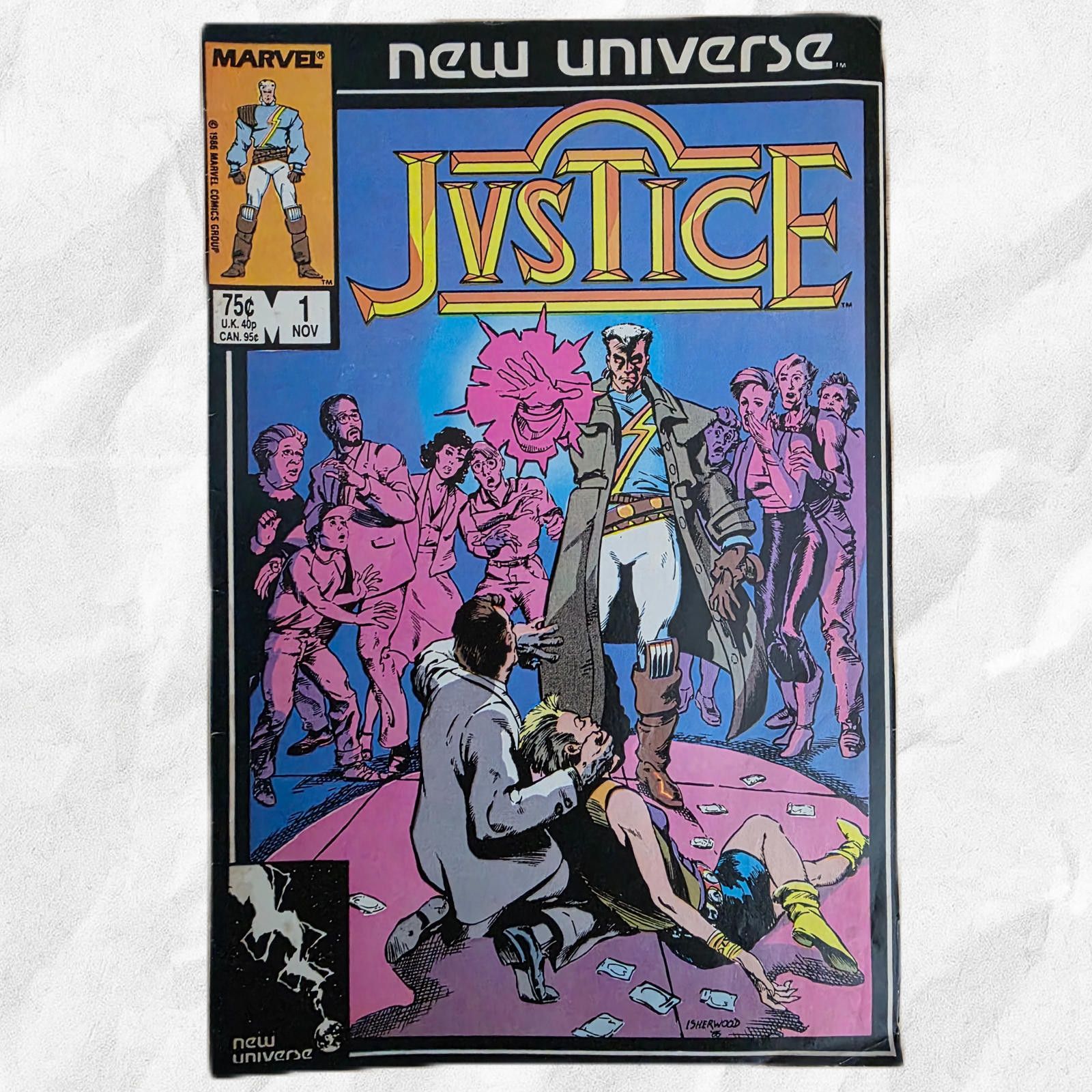 Marvel Comics Justice #1 1986 Marvel New Universe Comic (C) Size ONE SIZE - 1 Thumbnail