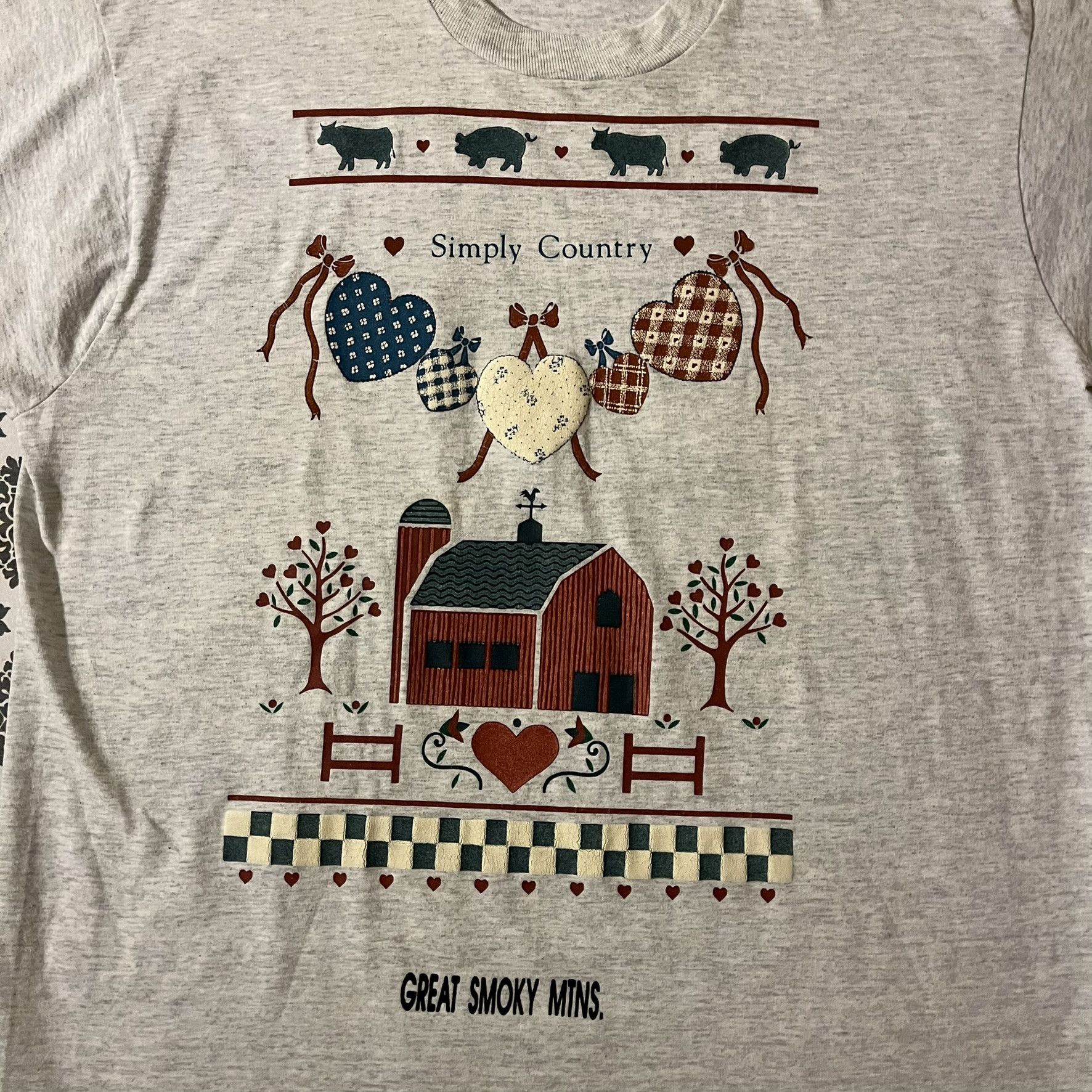 Vintage VTG 90s Simply Country Great Smoky Mountains Cottage Tee Size XL / US 12-14 / IT 48-50 - 3 Thumbnail