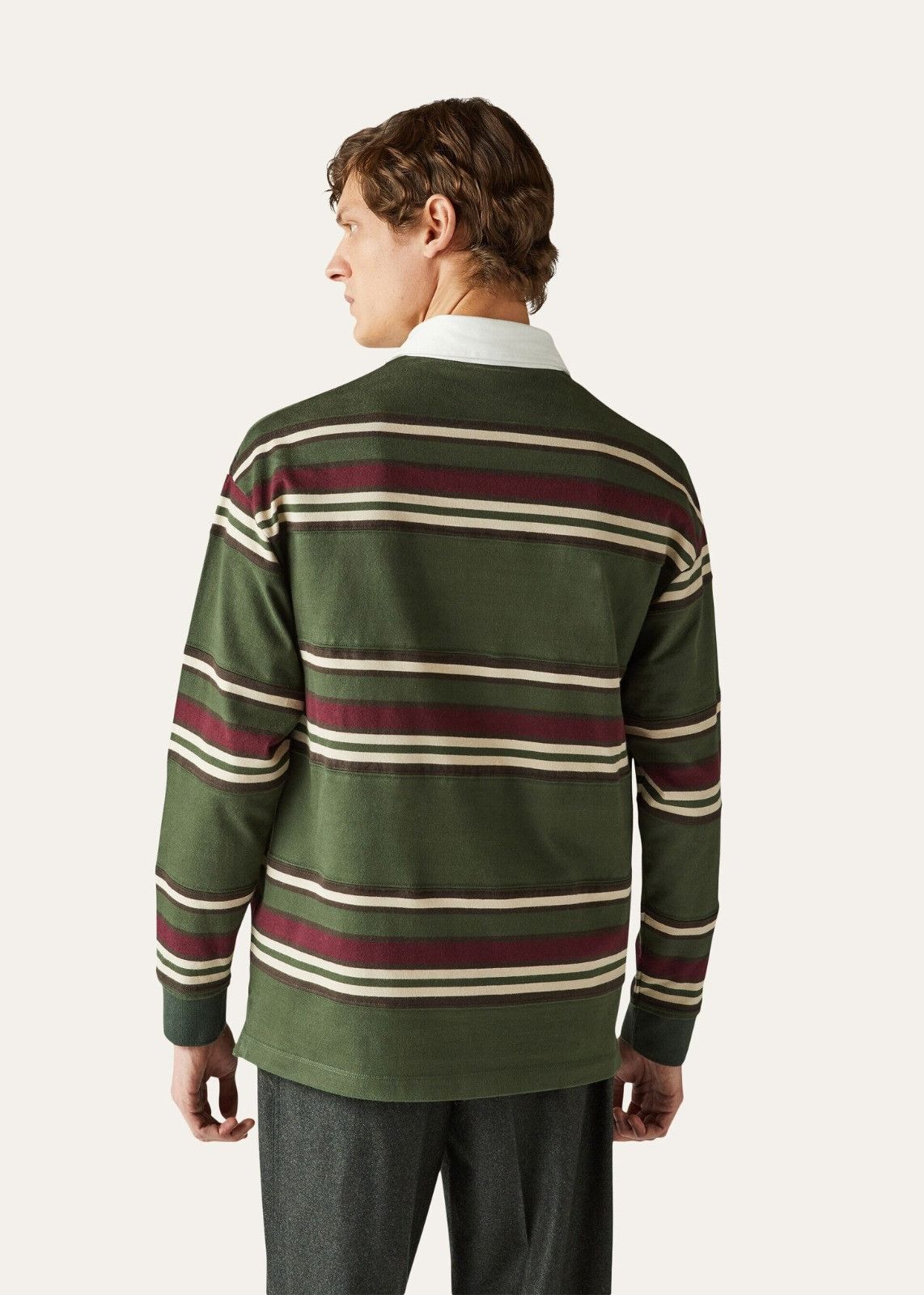 Loro Piana o1srvl11e1224 Fleece Jersey Stripes Polo Shirt Size US S / EU 44-46 / 1 - 5 Thumbnail