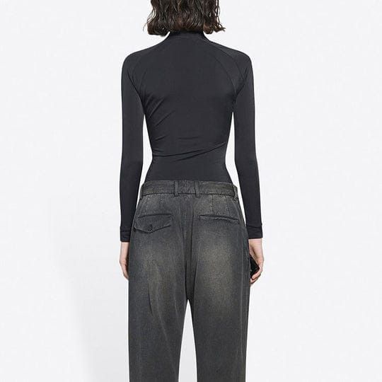 Balenciaga o1bcso1str1124 Sporty B Long Sleeve Tank Top in Black Size XS / US 0-2 / IT 36-38 - 4 Thumbnail