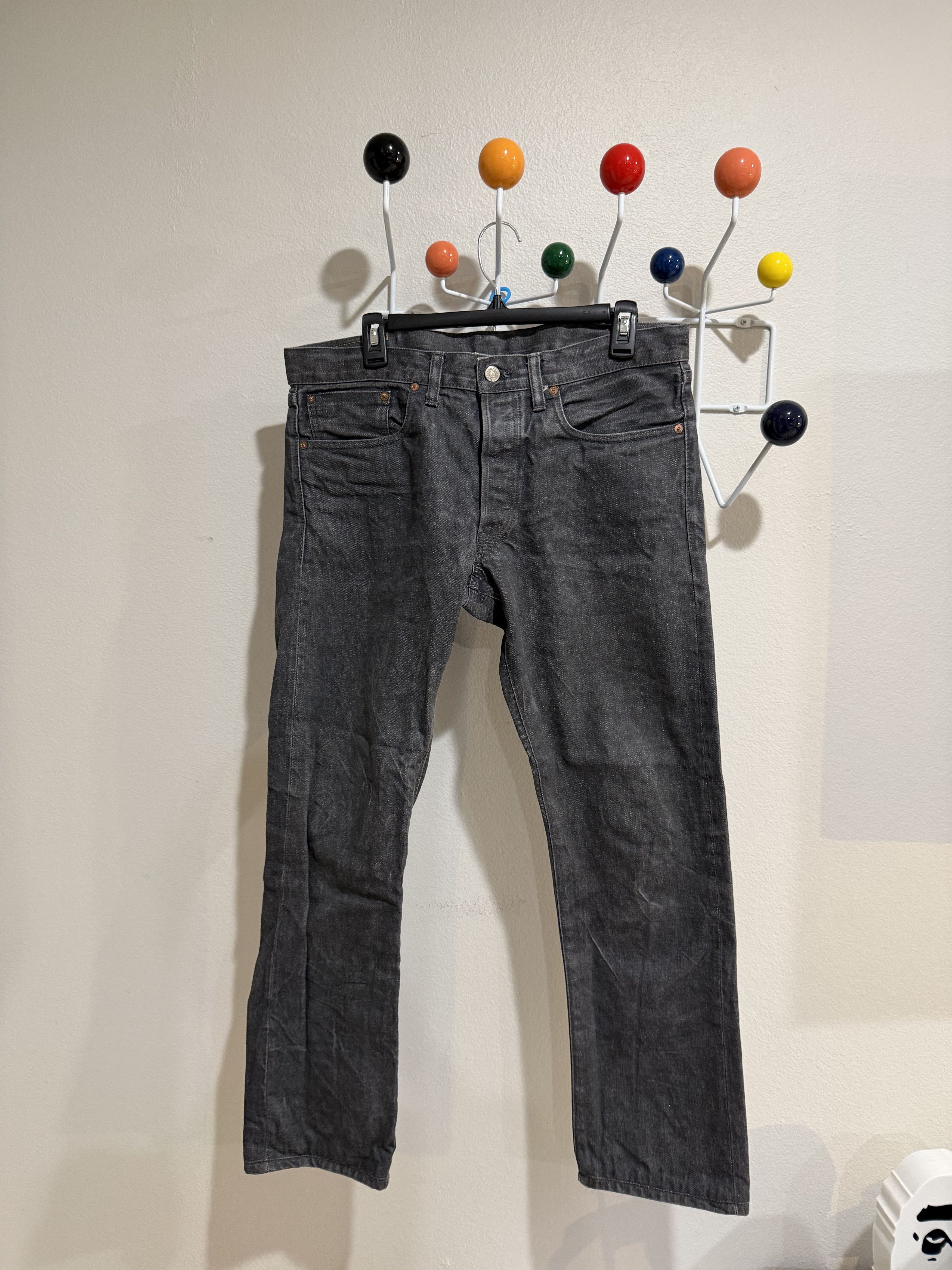 パンツ RRL Slim Fit CUSTOM BLACK WASH DENIM 30 RRL Black Jeans for