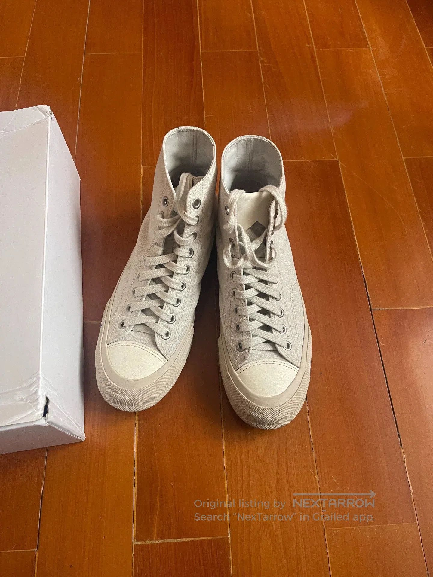 Visvim Beige High-Top Sneakers Size 8. Size US 8 / EU 41 - 2 Thumbnail