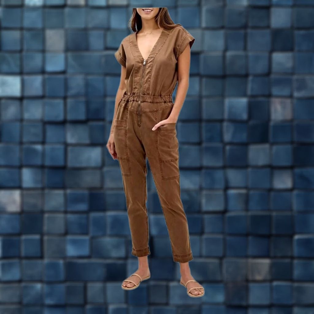 Splendid Mary Lawless Lee X Splendid Utility Zipper V-Neck Rompers & Jumpsuits Size XS Size 26" / US 2 / IT 38 - 1 Thumbnail