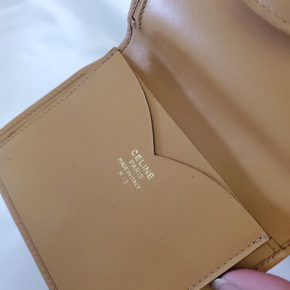 Celine Vintage Celine Triomphe Compact Waller Cardholders Size ONE SIZE - 4 Thumbnail