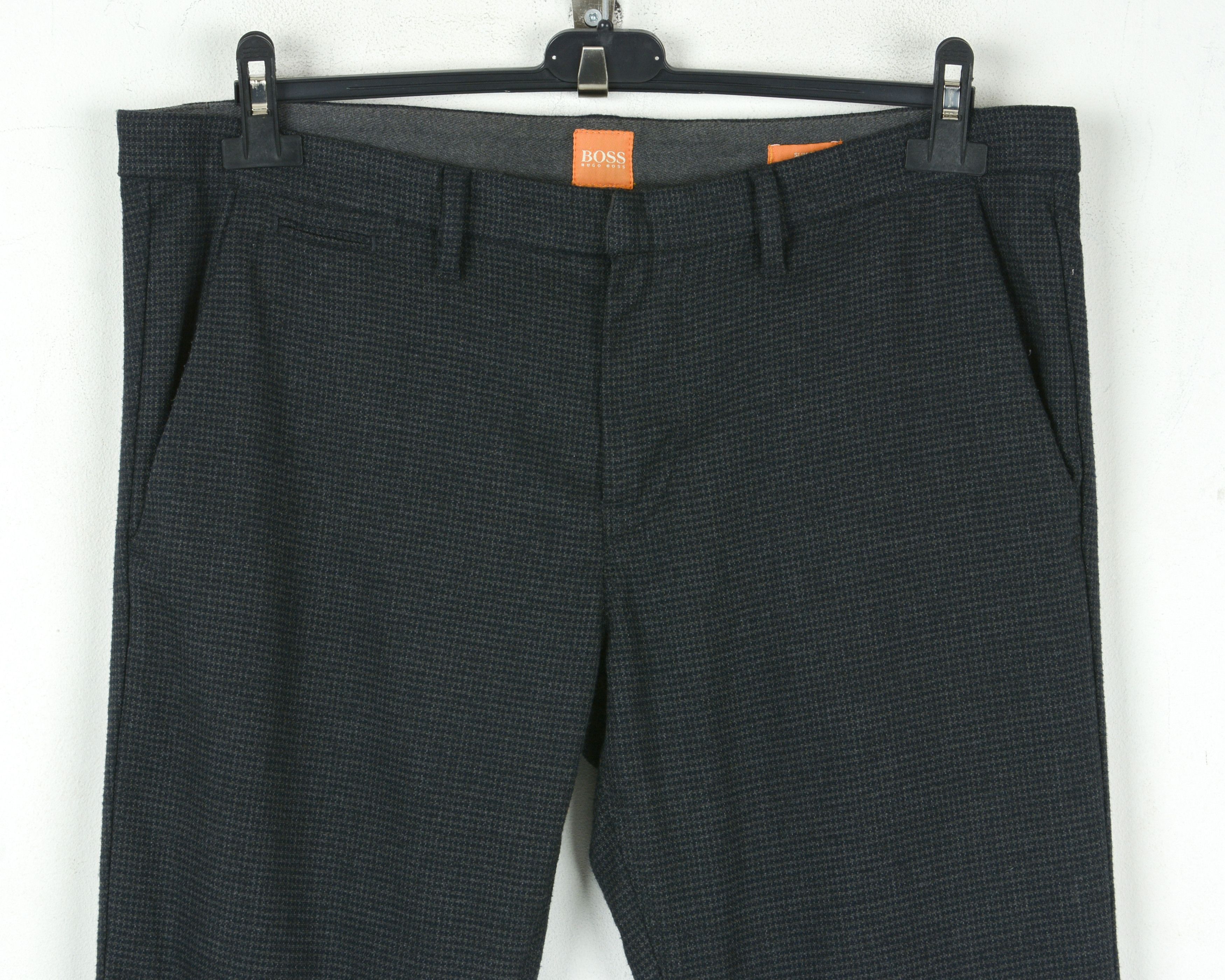 Hugo Orange Label Slim3 W34 L32 Slim Straight Pants Tweed Work Size US 34 / EU 50 - 2 Thumbnail