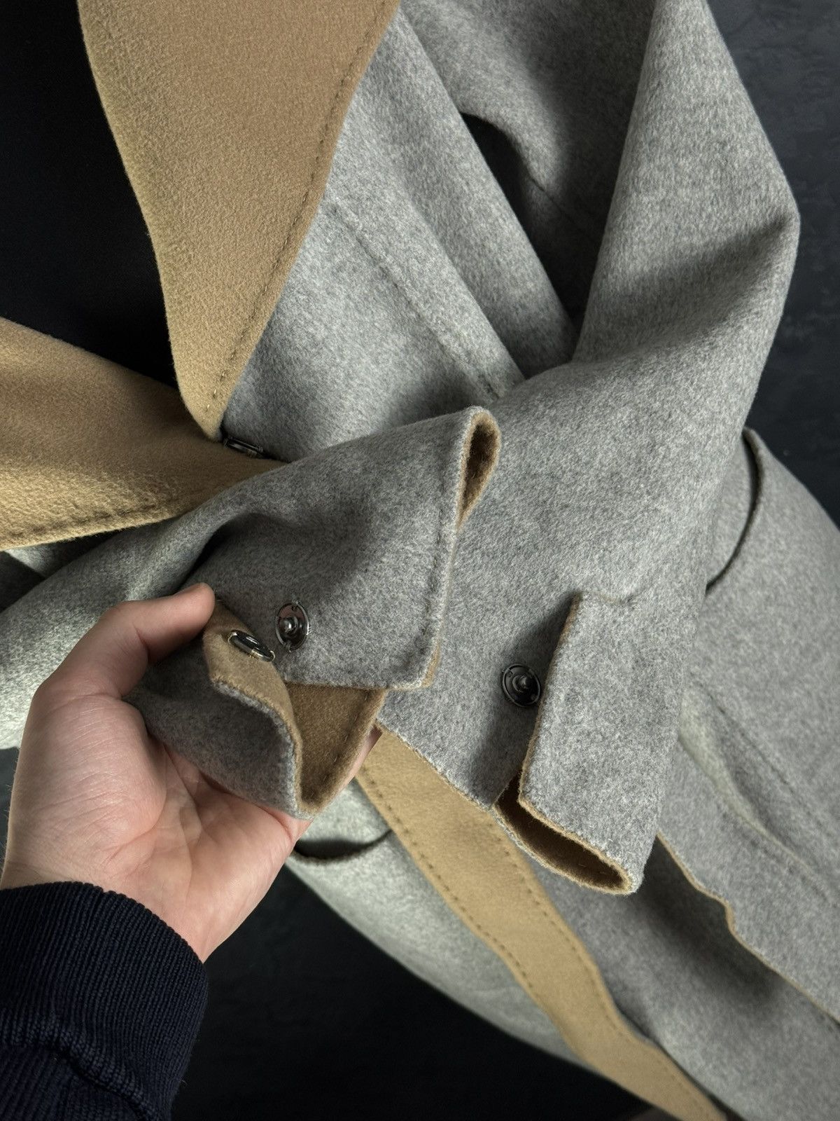 Weekend Max Mara Max Mara Cucito A Mano Wool Long Coat Belted Reversible Size XL / US 12-14 / IT 48-50 - 18 Thumbnail