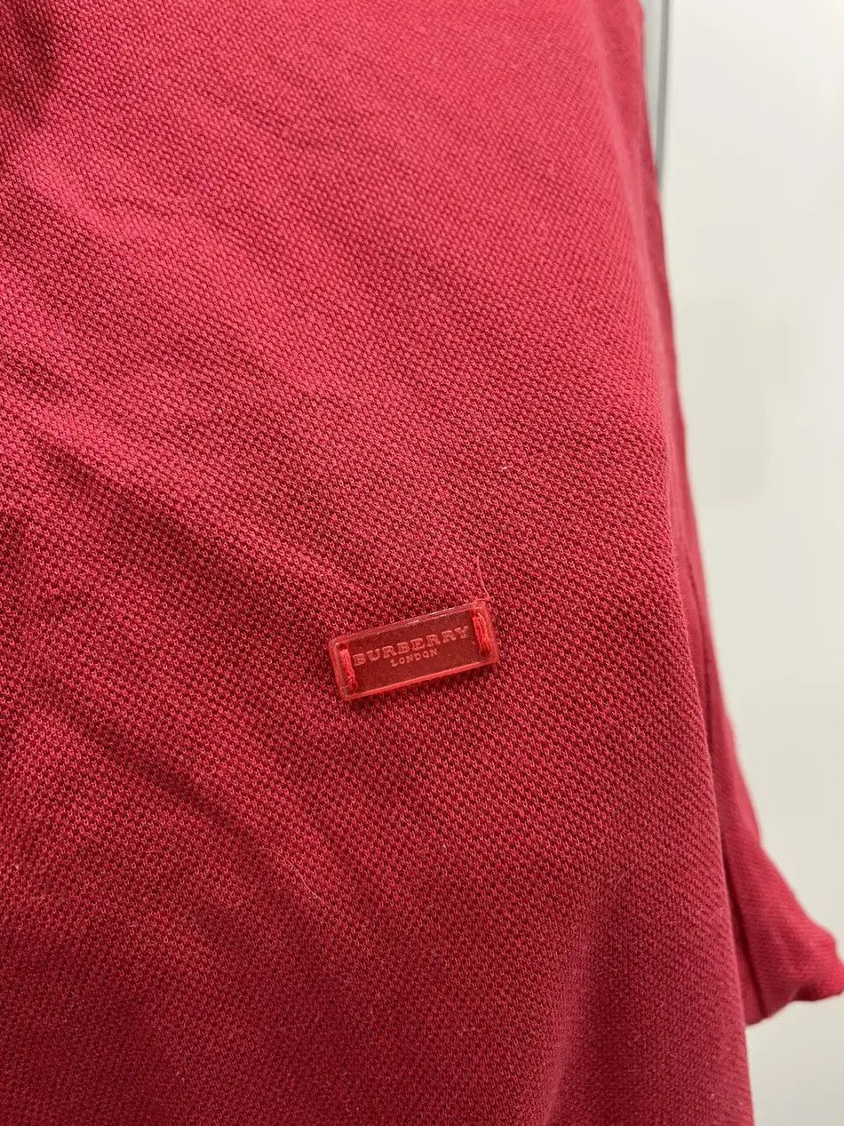 Burberry Burberry London Red Logo Details Polo Shirt Tee Size US XL / EU 56 / 4 - 3 Thumbnail