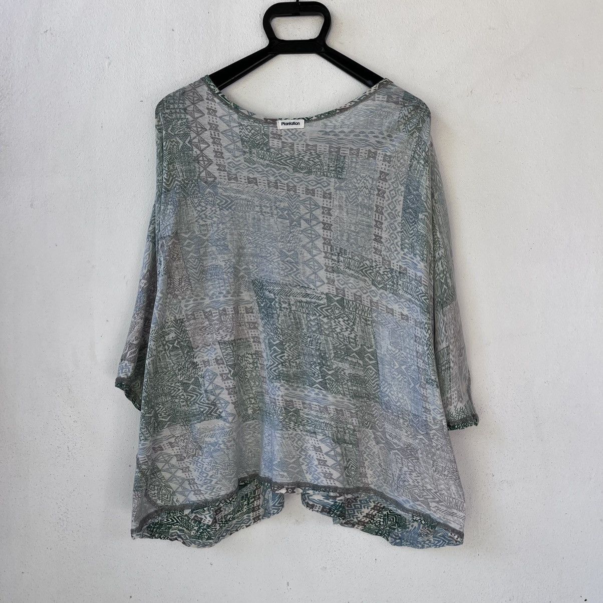 Issey Miyake Plantation by Issey Miyaki Abstract Ethnic Cotton Top Size M / US 6-8 / IT 42-44 - 10 Thumbnail