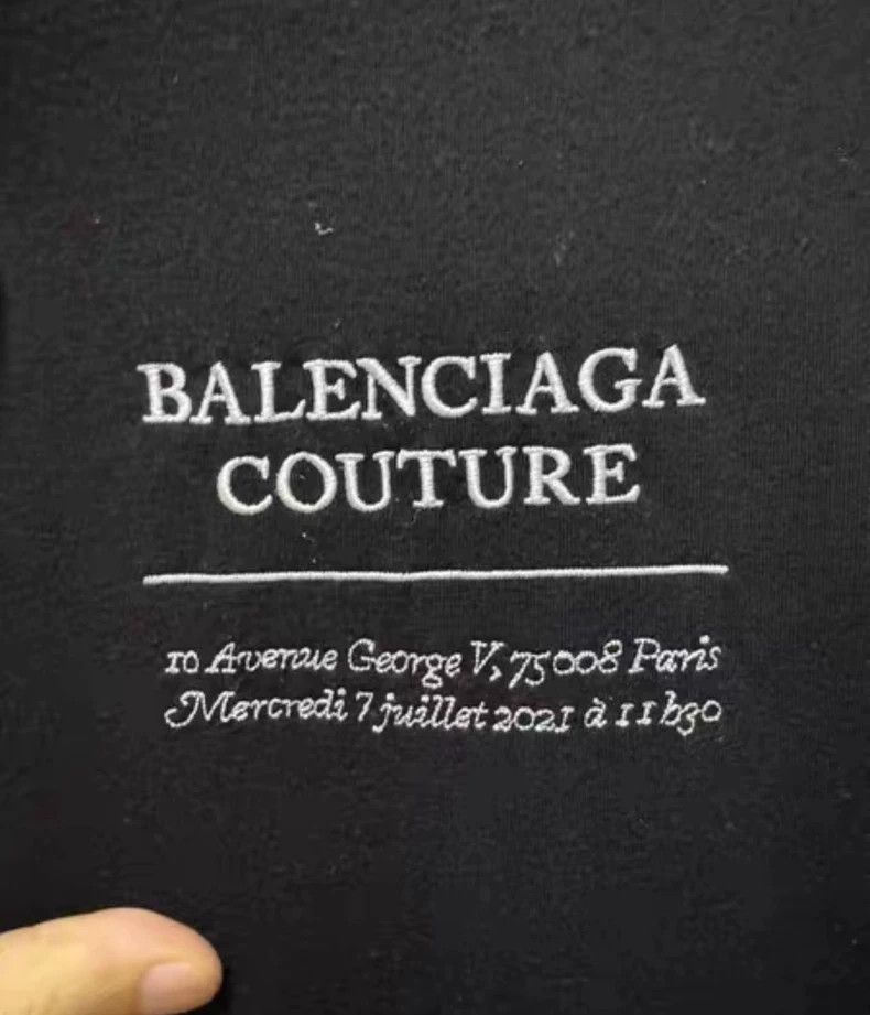 Balenciaga Balenciaga Embroidered slogan crew neck loose short sleeve Size US XS / EU 42 / 0 - 2 Thumbnail