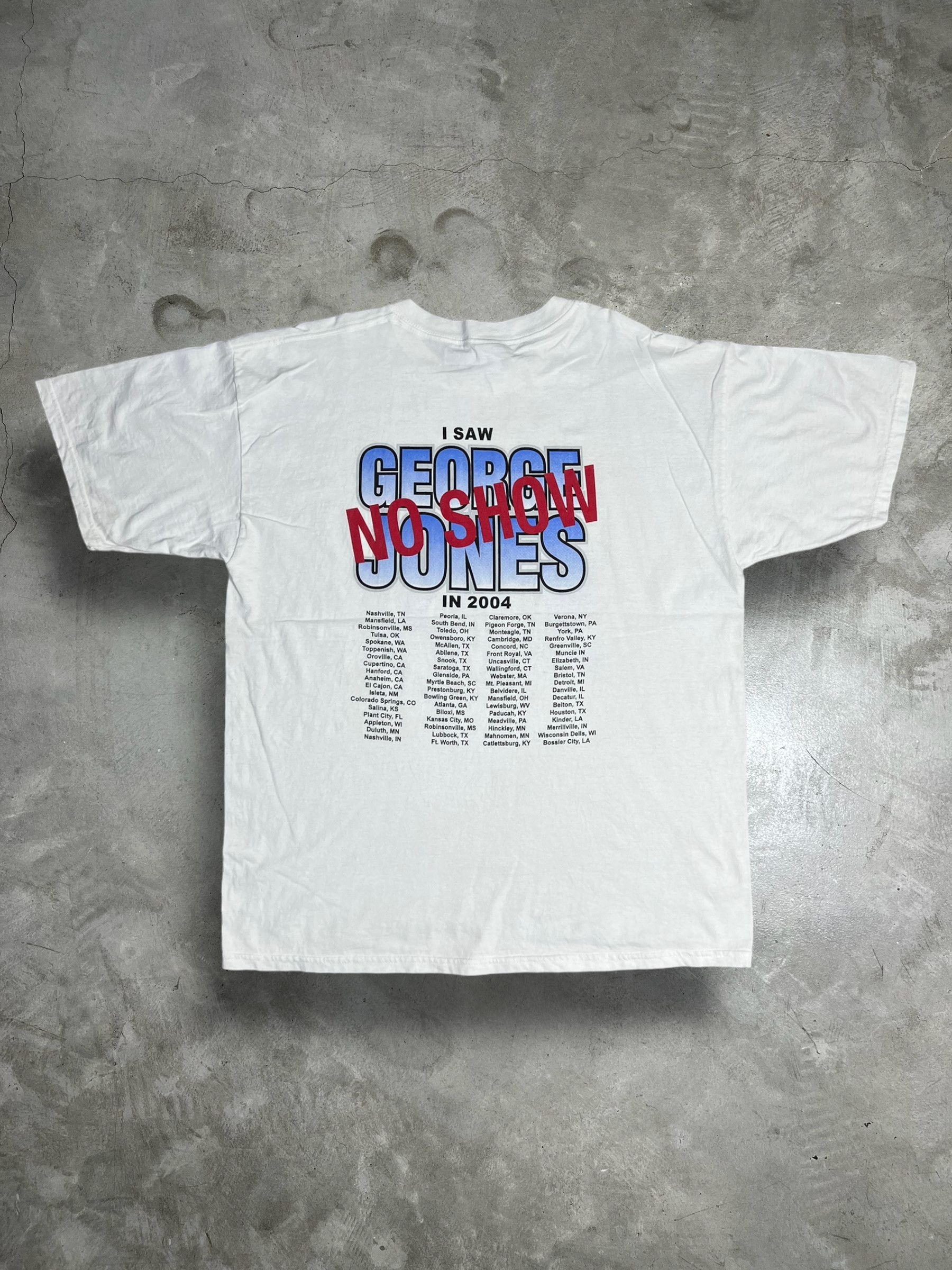 Band Tees Vintage George Jones White Lightning Tour Tee (XL) GTME071 Size US XL / EU 56 / 4 - 6 Thumbnail