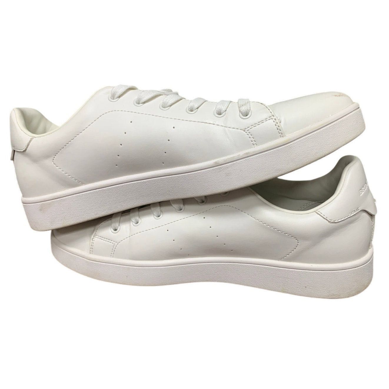 Other Bruno Marc Size 10.5 White Faux Leather Casual Sneakers Size US 10.5 / EU 43-44 - 6 Thumbnail