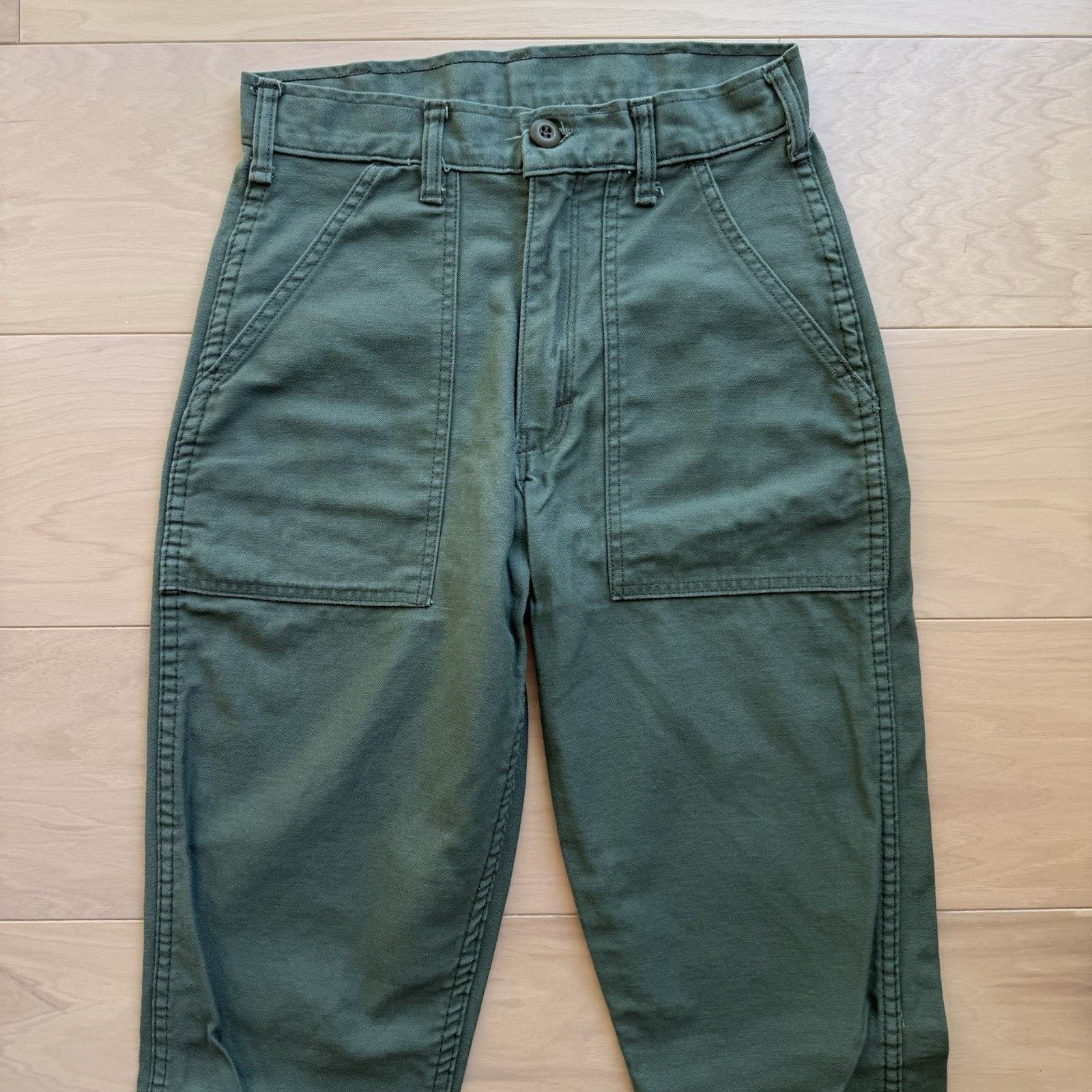 Stan Ray × Vintage Vintage Stan Ray Field Pants 26 Green 90s Army Military Size US 26 / EU 42 - 3 Thumbnail
