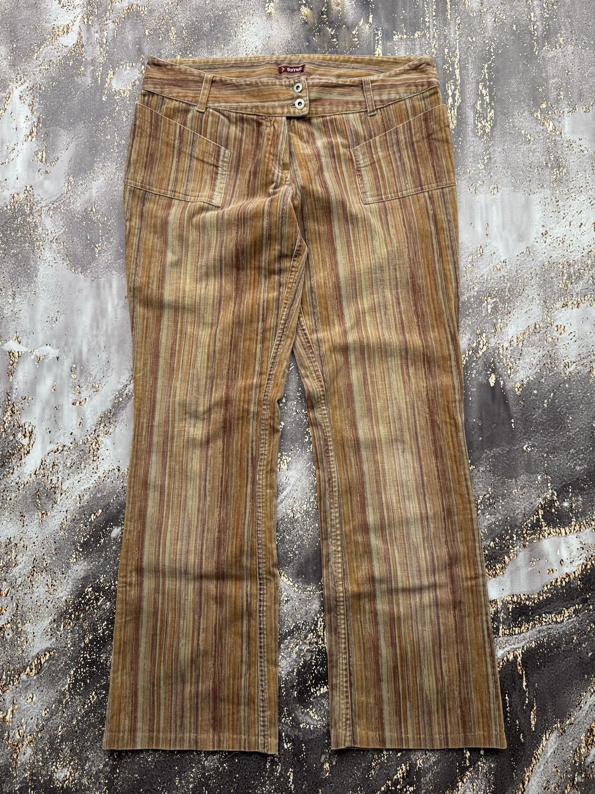 Vintage Vintage Corduroy Amazing Flared Pants Size 27" / US 4 / IT 40 - 1 Thumbnail