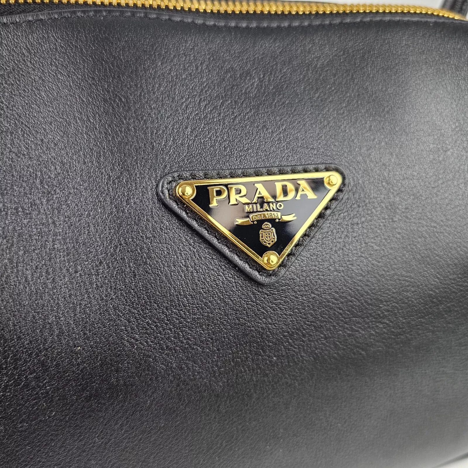 Prada PRADA $3150 Medium Black Leather Handbag New And Authentic Size ONE SIZE - 7 Thumbnail