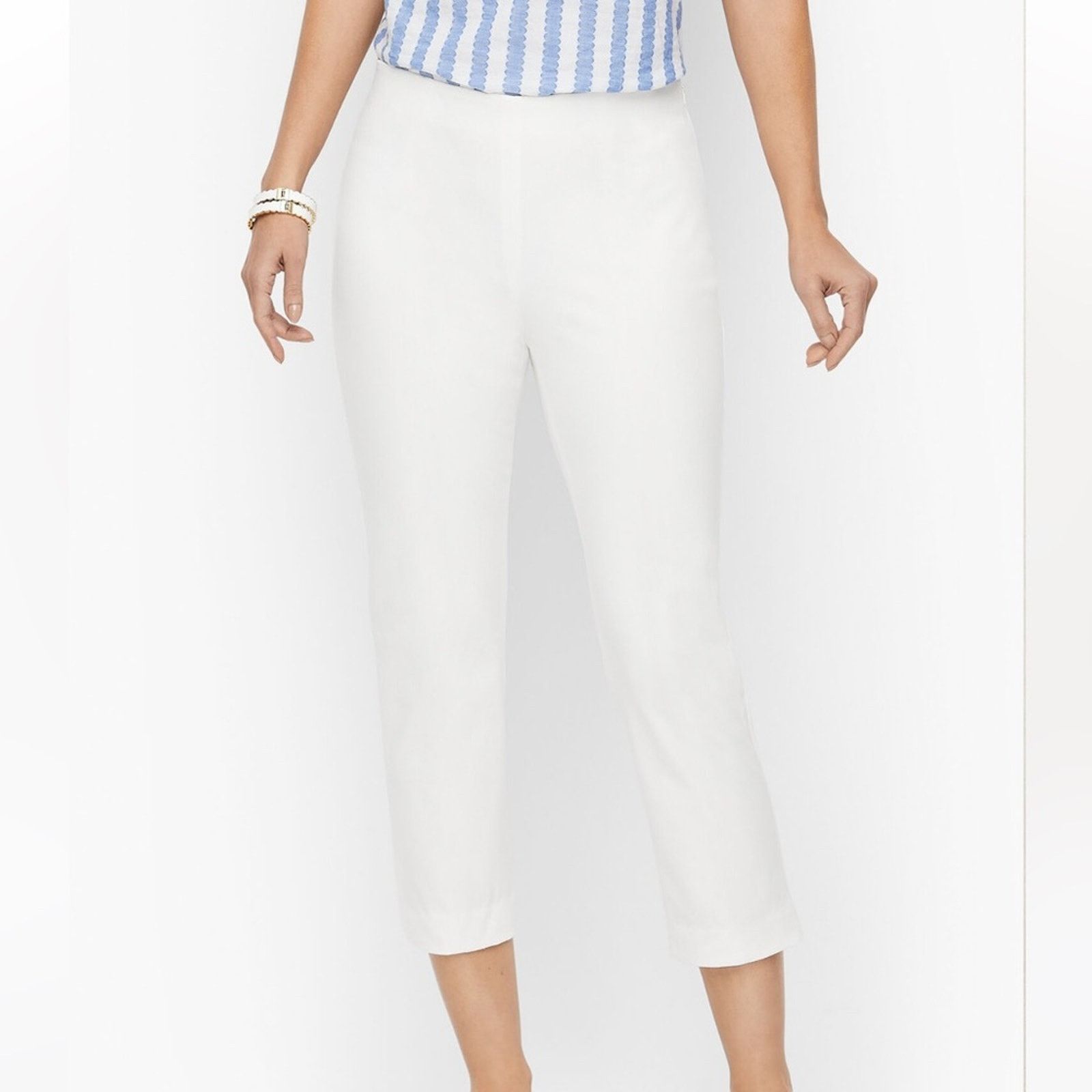 Other TALBOTS CHATHAM CROP PANTS WHITE Size 12P Size 34" / US 12 / IT 48 - 1 Thumbnail