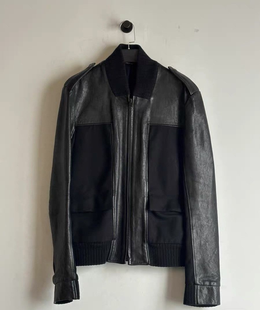 Maison Margiela Maison Martin Margiela Vintage Wool Leather Jacket Size US M / EU 48-50 / 2 - 1 Thumbnail