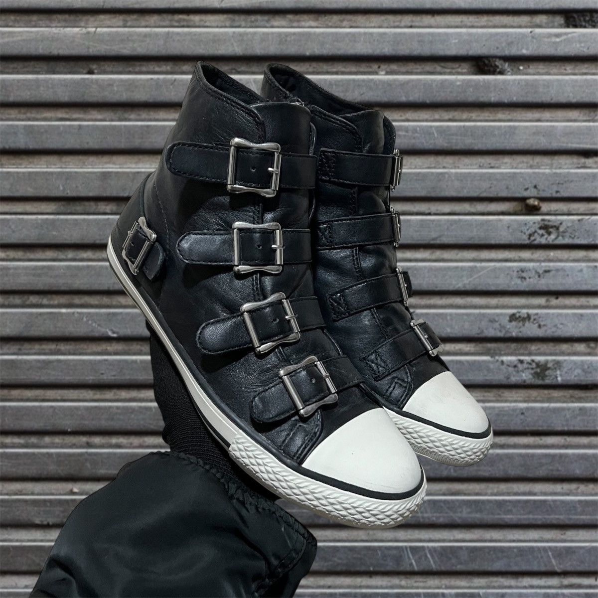 ASH Ash Vincent Strap Leather Hedi Slimane IndieSleaze Punk Vkei Size US 7 / EU 40 - 1 Thumbnail