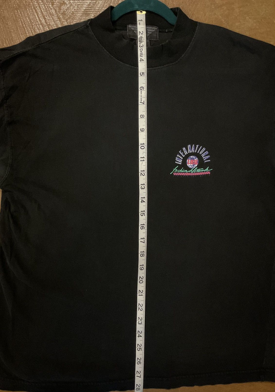 Hanes Vintage Black “International Fashion Network” shirt Size US M / EU 48-50 / 2 - 4 Thumbnail