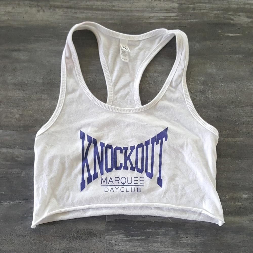 Designer White Knockout Marquee Cropped Tank Size S / US 4 / IT 40 - 1 Thumbnail
